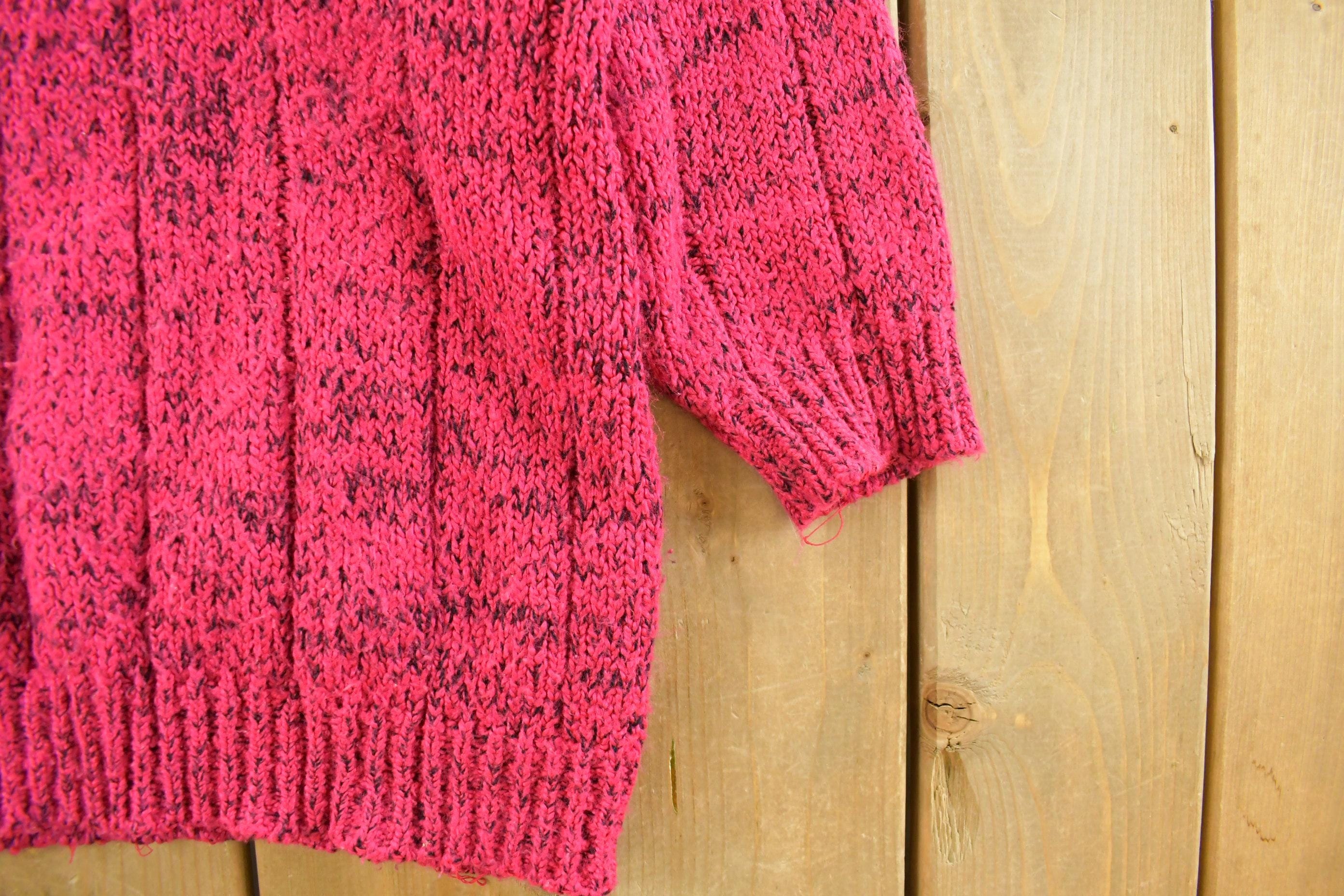 Vintage 1990s Classic Essentials Henley Knit Sweater Women's M - Image 3
