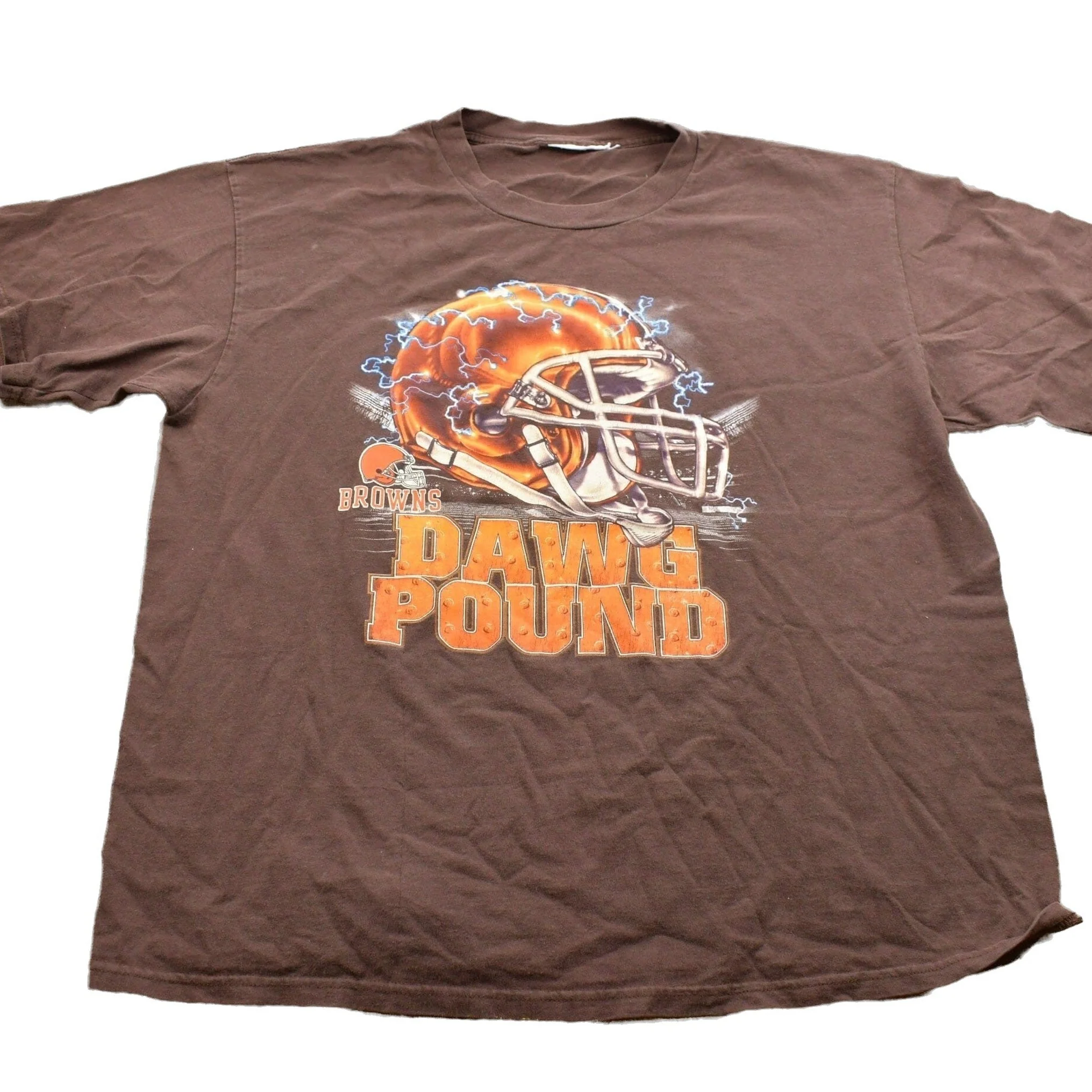 Vintage 1990s Cleveland Browns Dawg Pound NFL Graphic T-Shirt Men's XL