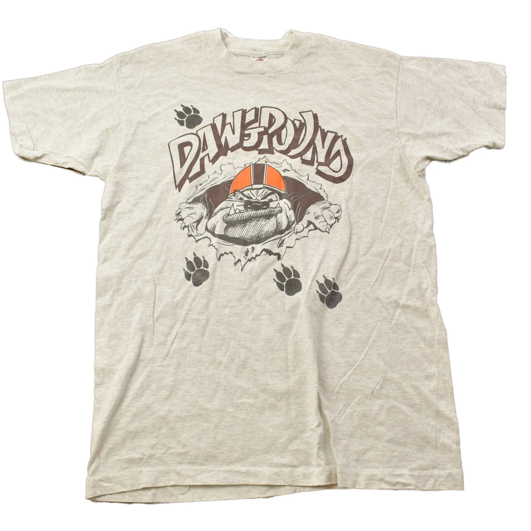 Vintage 1990s Cleveland Browns Dawgpoud NFL Graphic T-Shirt Men's Large