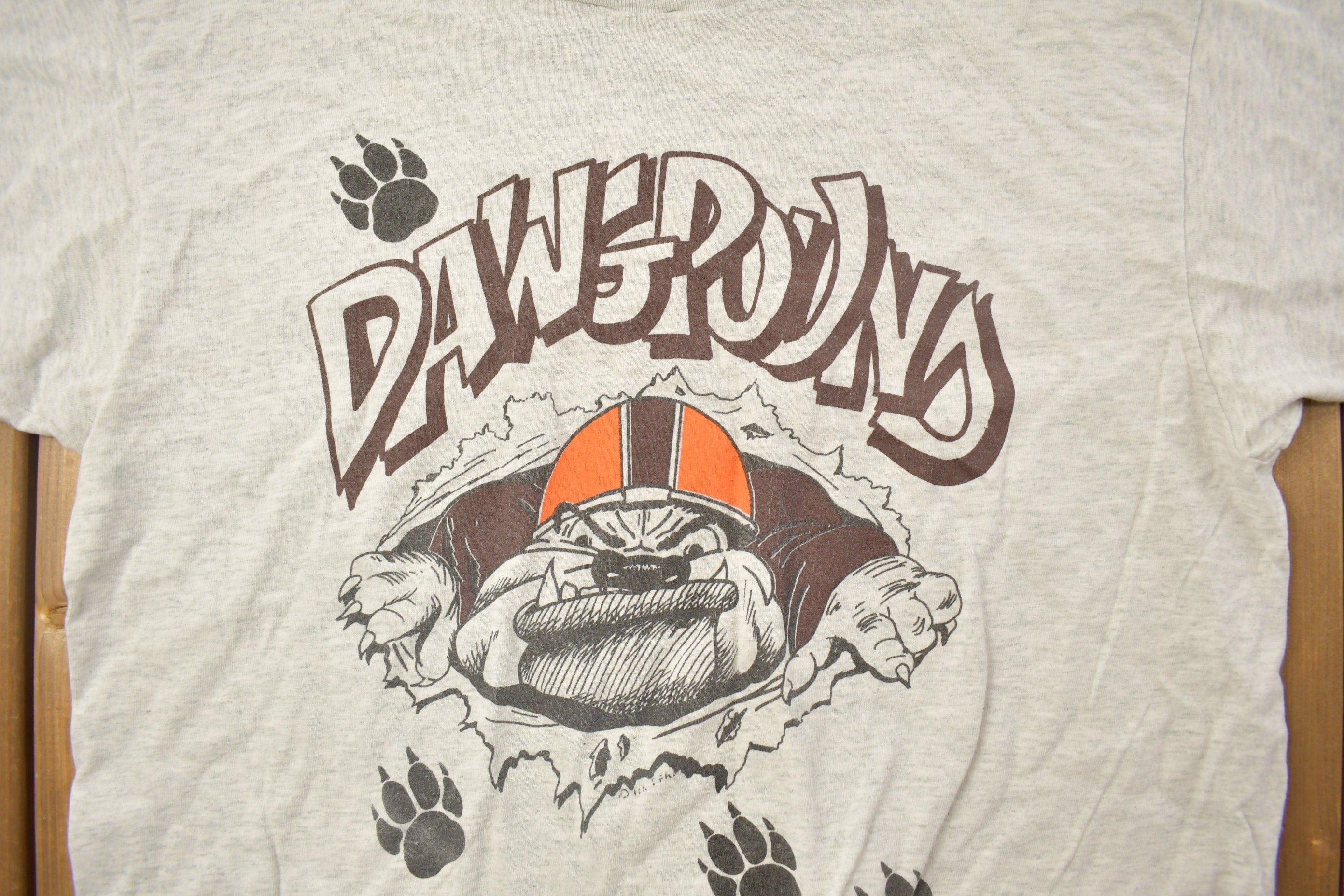 Vintage 1990s Cleveland Browns Dawgpoud NFL Graphic T-Shirt Men's Large - Image 3
