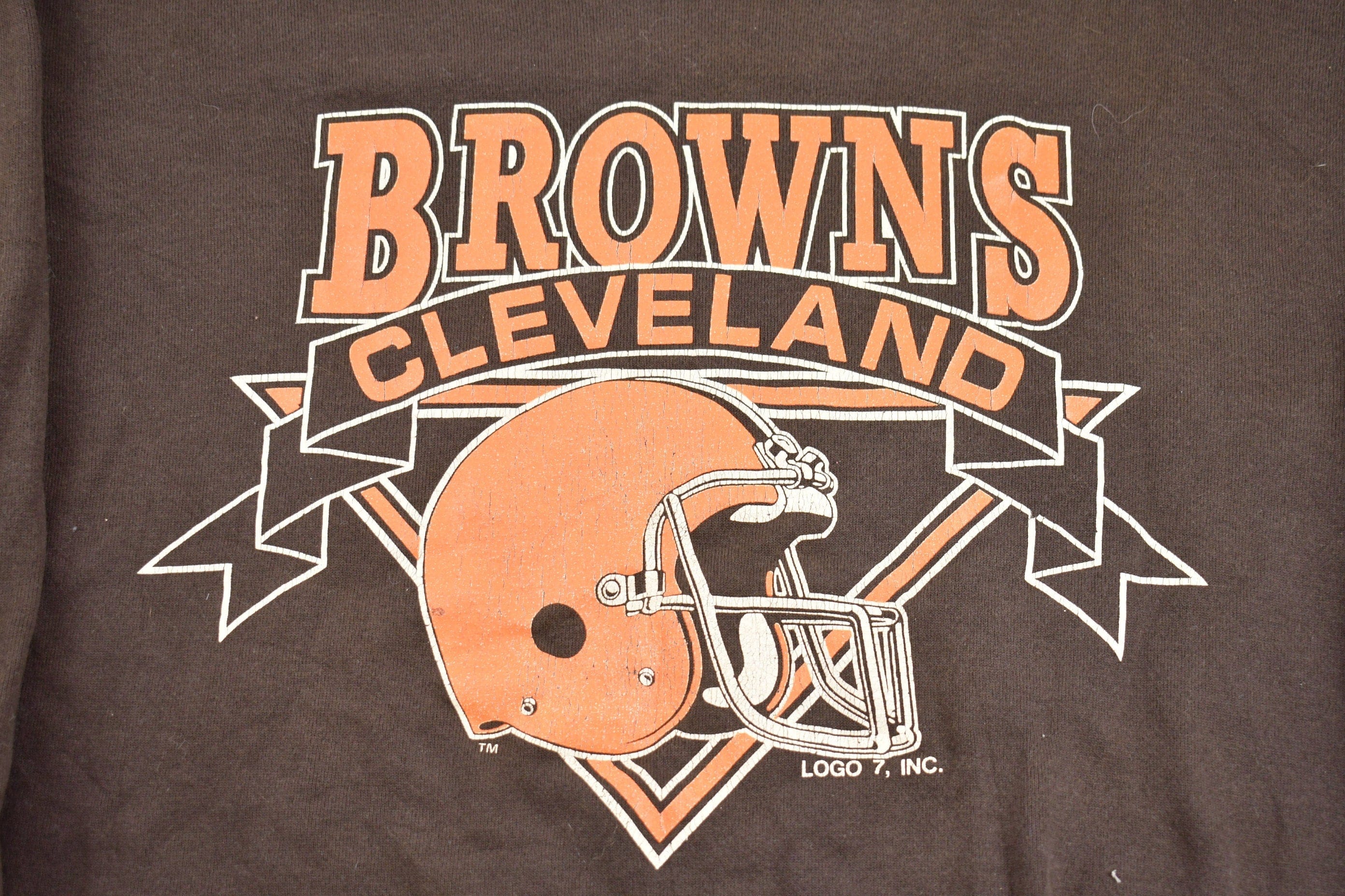 Vintage 1990s Cleveland Browns NFL Crewneck Sweatshirt Men's XL - Image 3