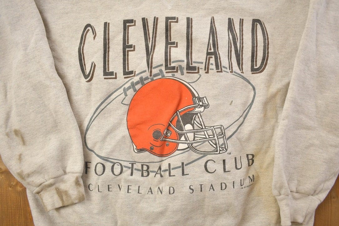 Vintage 1990s Cleveland Browns NFL Crewneck Sweatshirt Men's Medium - Image 3