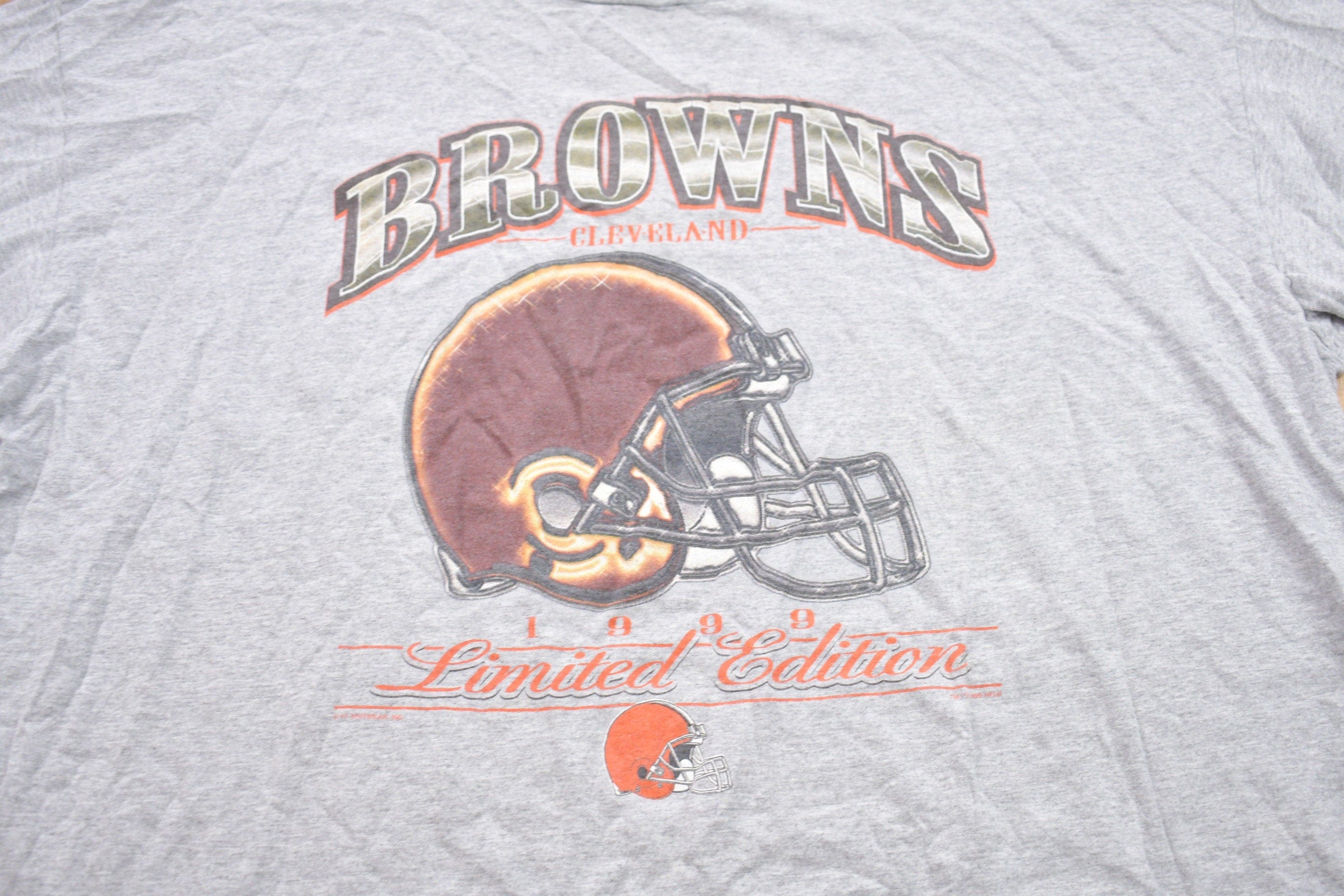 Vintage 1990s Cleveland Browns NFL Graphic T-Shirt Men's 2XL - Image 3