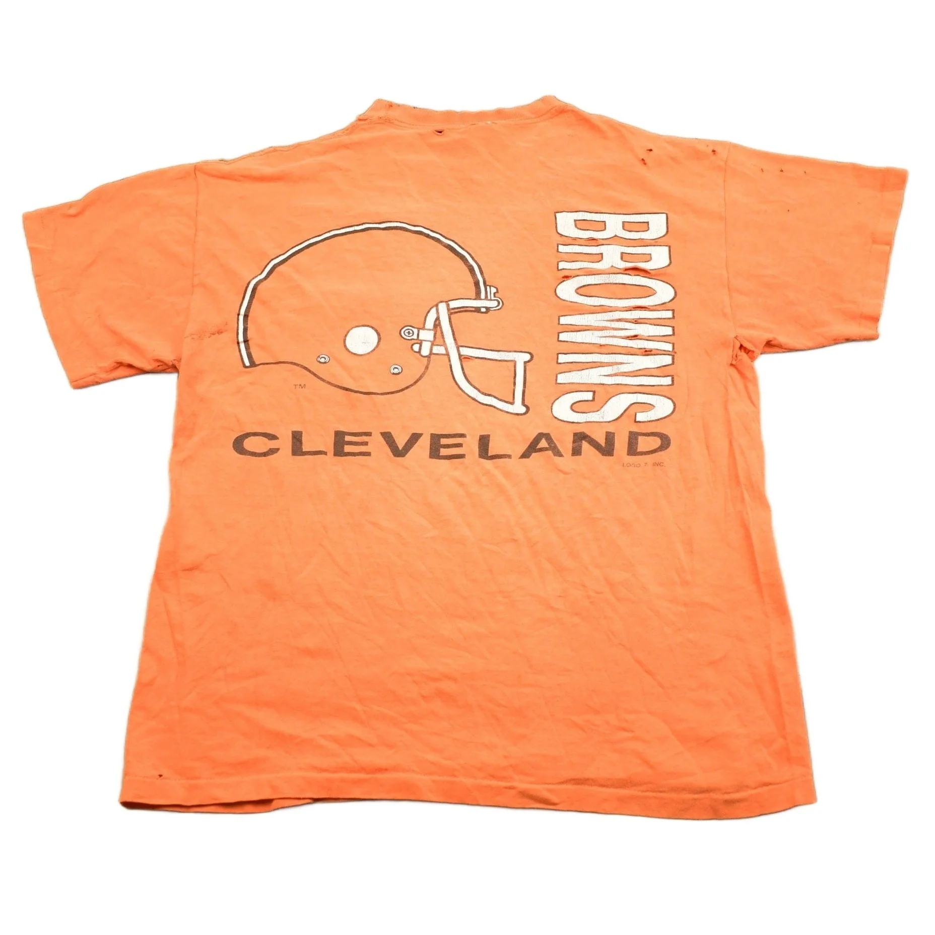 Vintage 1990s Cleveland Browns NFL Logo 7 Graphic T-Shirt Men's Large