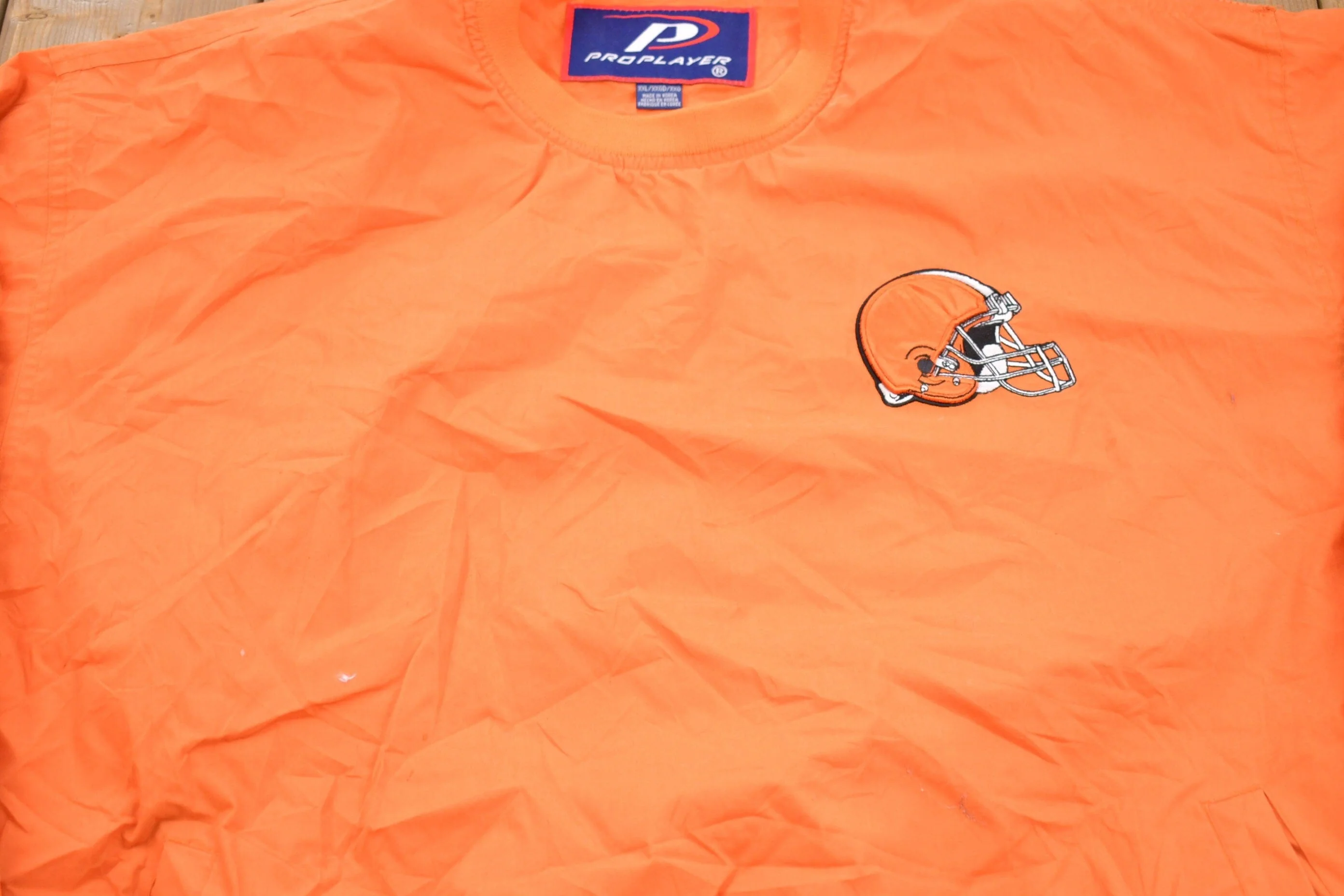Vintage 1990s Cleveland Browns NFL Pullover Windbreaker Jacket Men's 2XL - Image 3