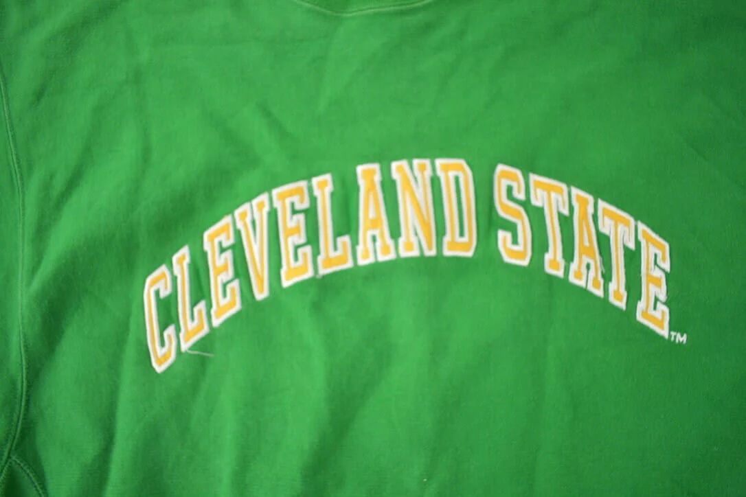 Vintage 1990s Cleveland State University Embroidered Collegiate Crewneck Men's XL - Image 3