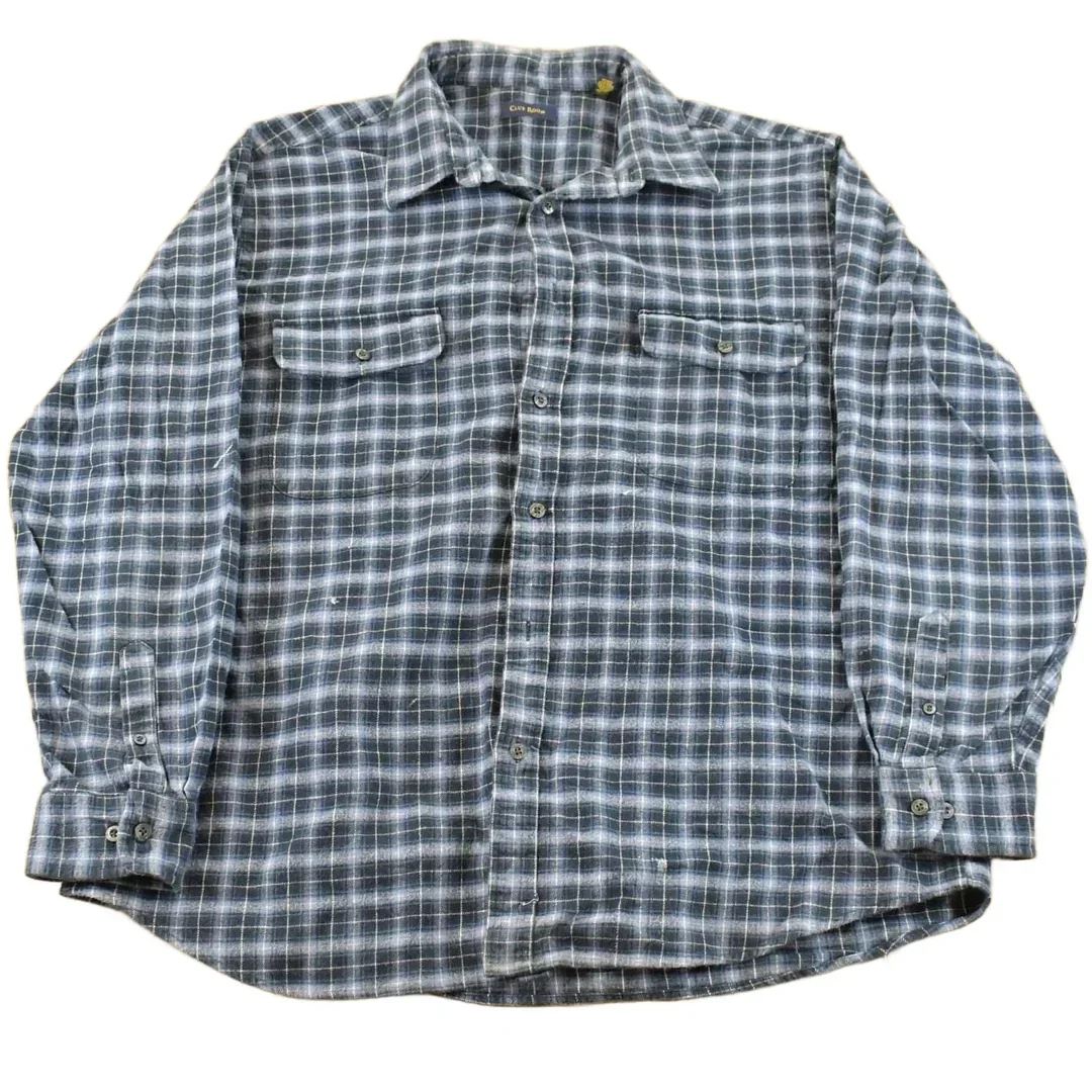 Vintage 1990s Club Room Plaid Flannel Shirt Men's 2XL