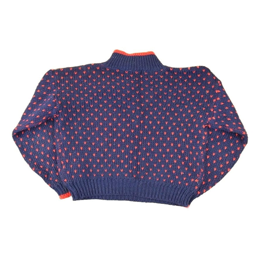 Vintage 1990s Club Sportif Mini Heart Knit Crewneck Sweater Women's Cropped L - Image 2