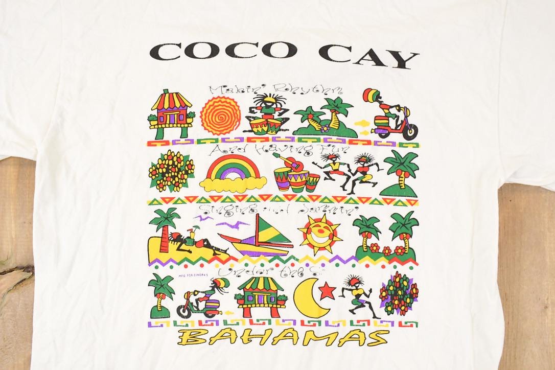 Vintage 1990s Coco Cay Souvenir Travel T-Shirt Men's M - Image 3