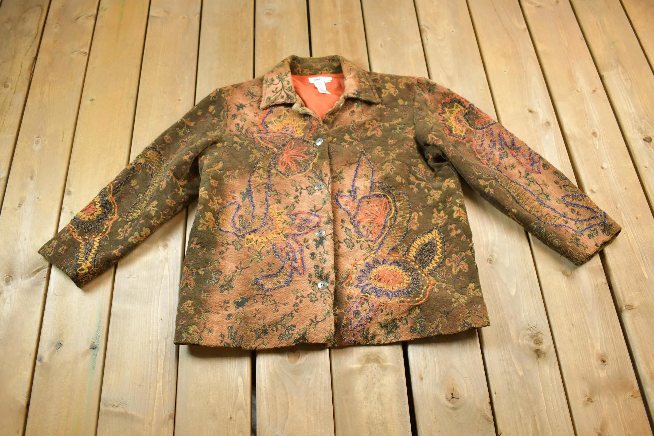 Vintage 1990's Coldwater Creek Button Up Jacket Women's L - Image 8