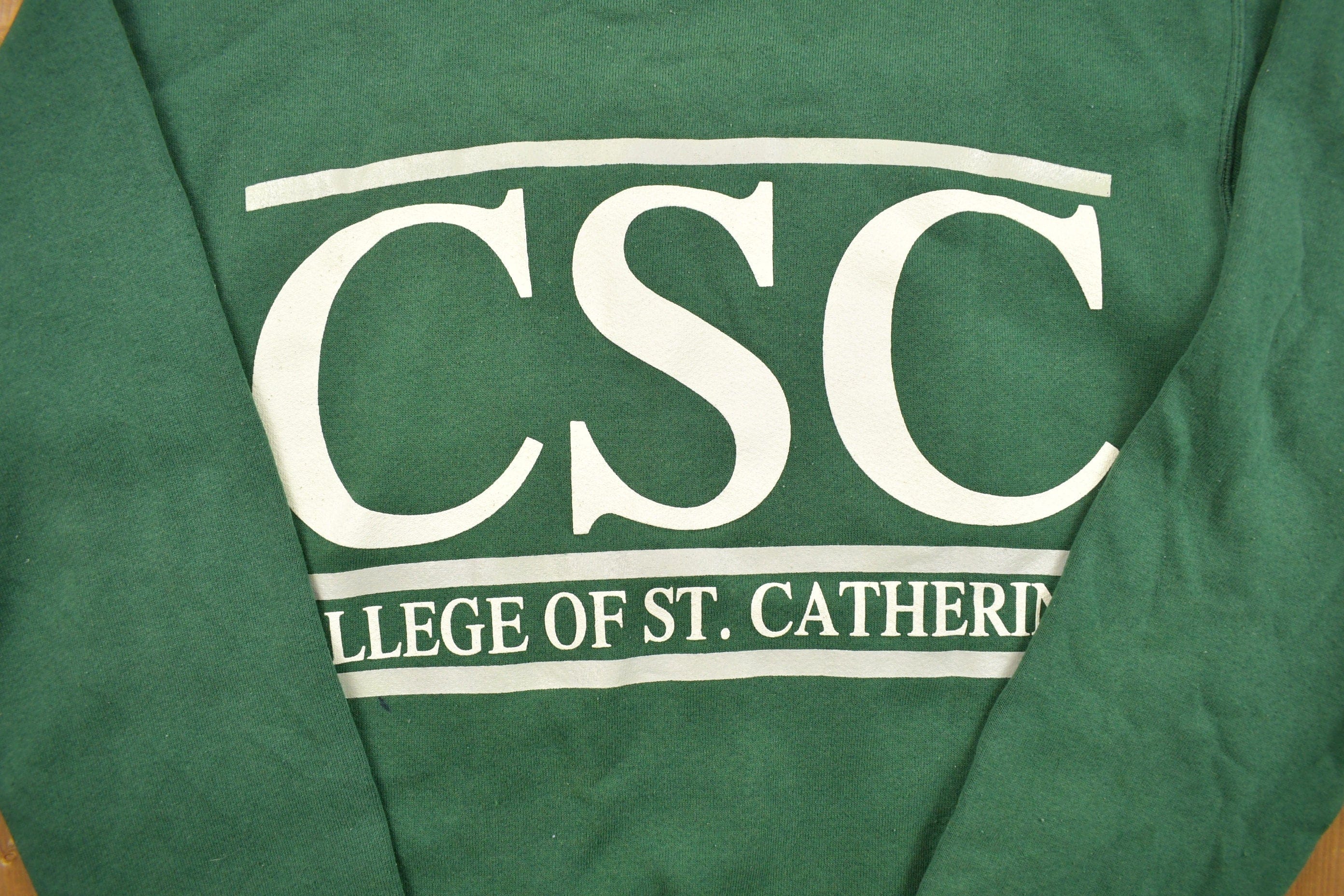 Vintage 1990s College Of St. Catherines Collegiate Crewneck Men's Medium - Image 3