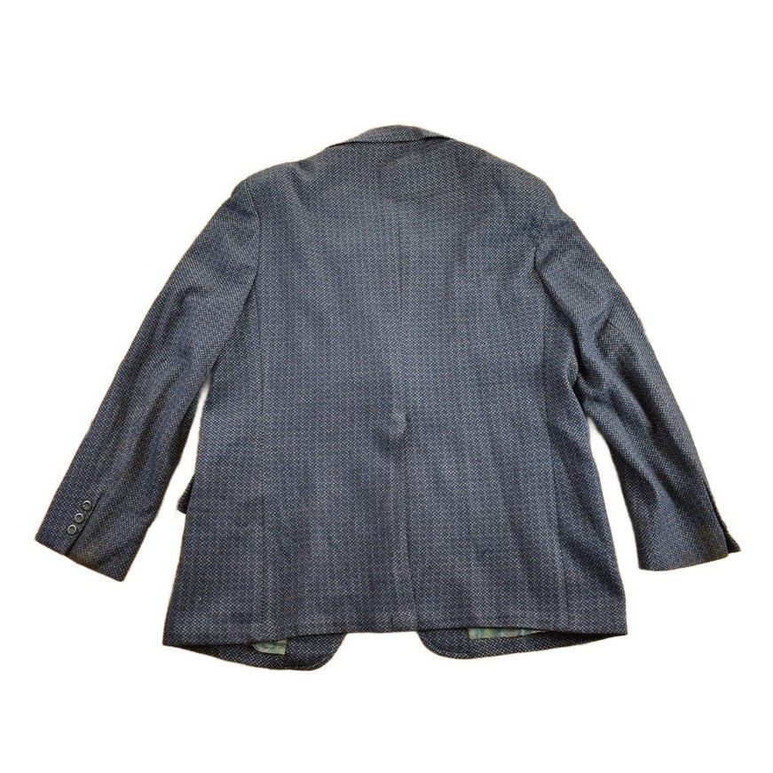 Vintage 1990s College Town Boston Blue Button Up Blazer Jacket Men's Large - Image 2