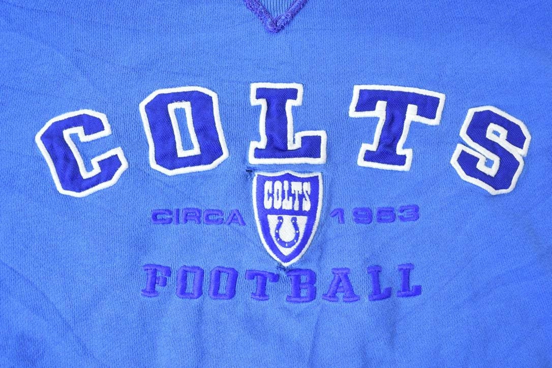 Vintage 1990s Indianapolis Colts NFL Crewneck Sweatshirt Men's XL - Image 4