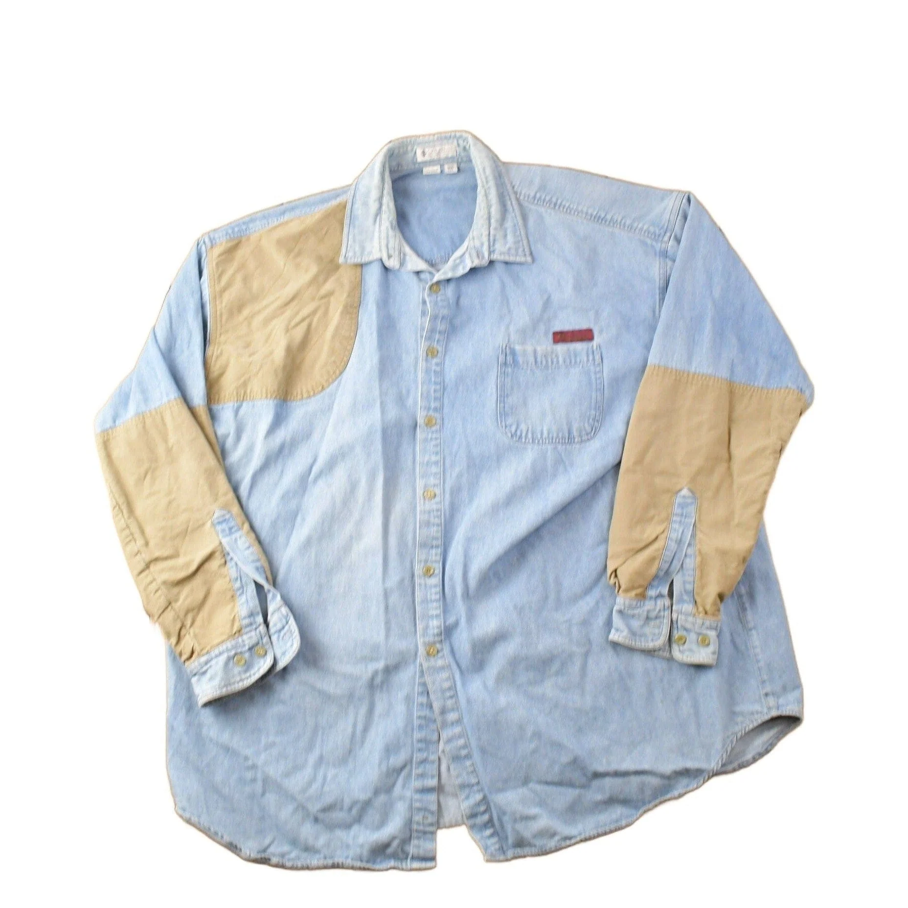 Vintage 1990s Columbia Denim Button Up Shirt Men's 2XL