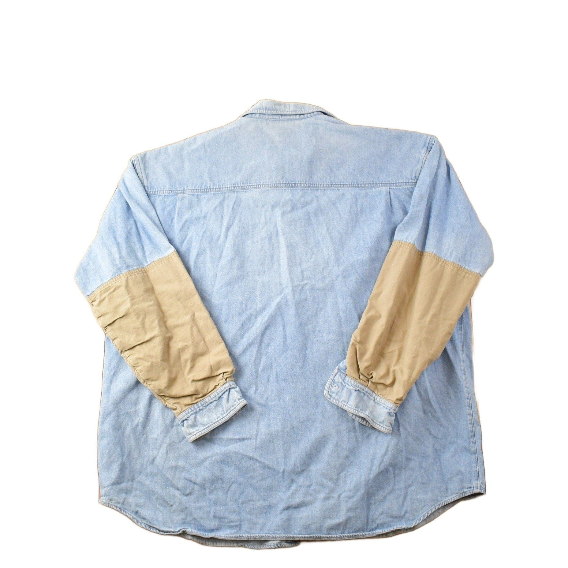 Vintage 1990s Columbia Denim Button Up Shirt Men's 2XL - Image 2