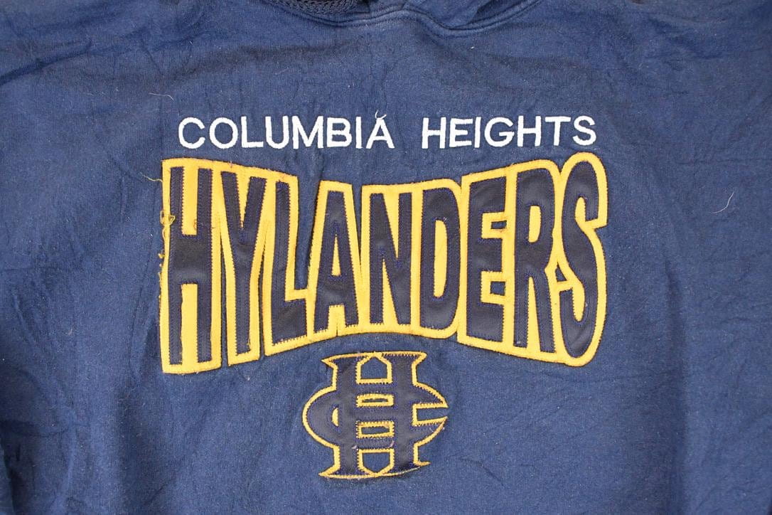 Vintage 1990s Columbia Hylanders Embroidered University Hoodie Sweater Men's M - Image 3