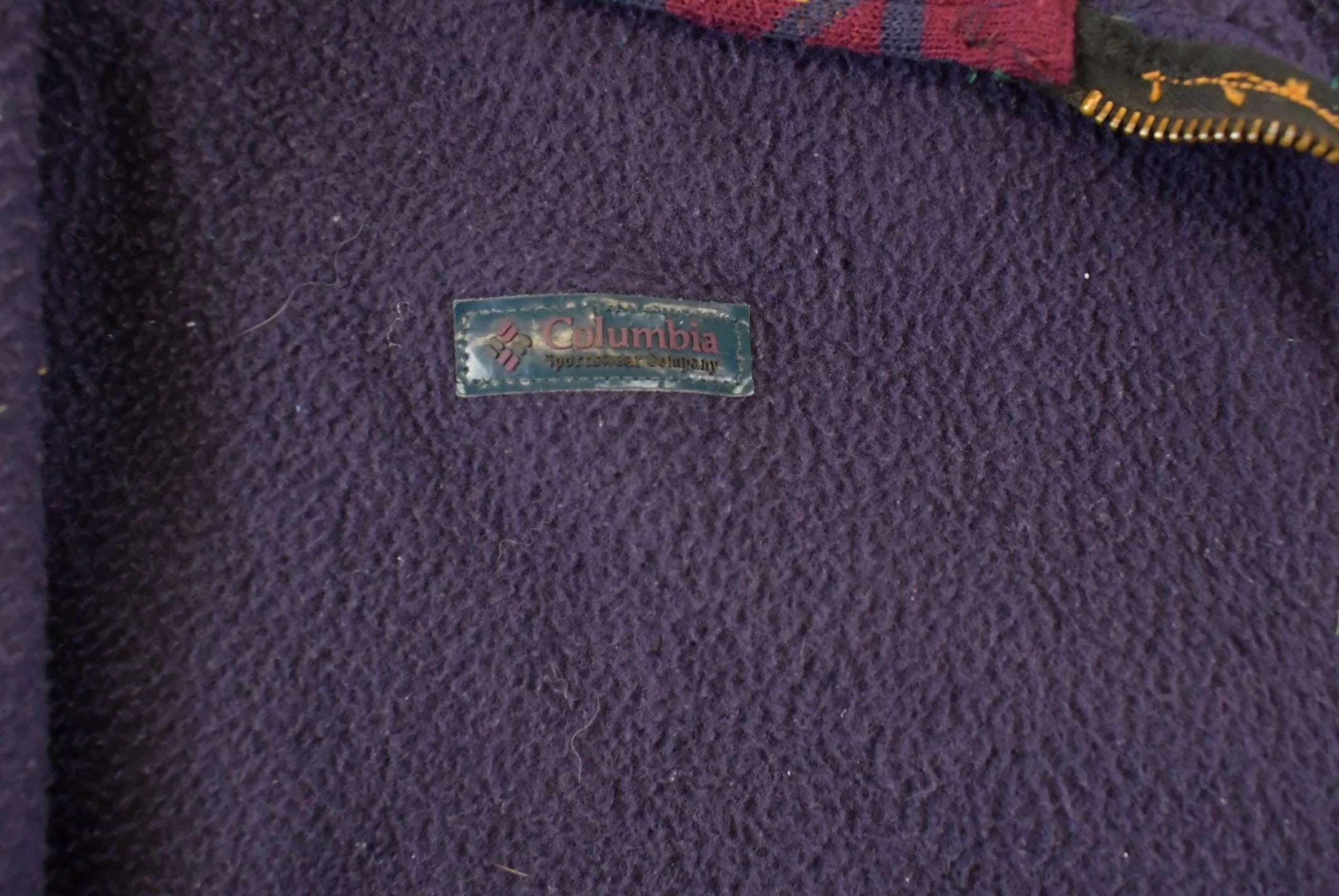 Vintage 1990s Columbia Sportswear Abstract Collar Fleece Sweater Men's XL - Image 3