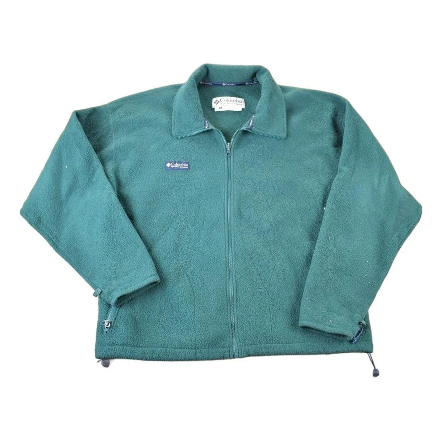 Vintage 1990s Columbia Sportswear Full Zip Collared Fleece Sweater Mens XL
