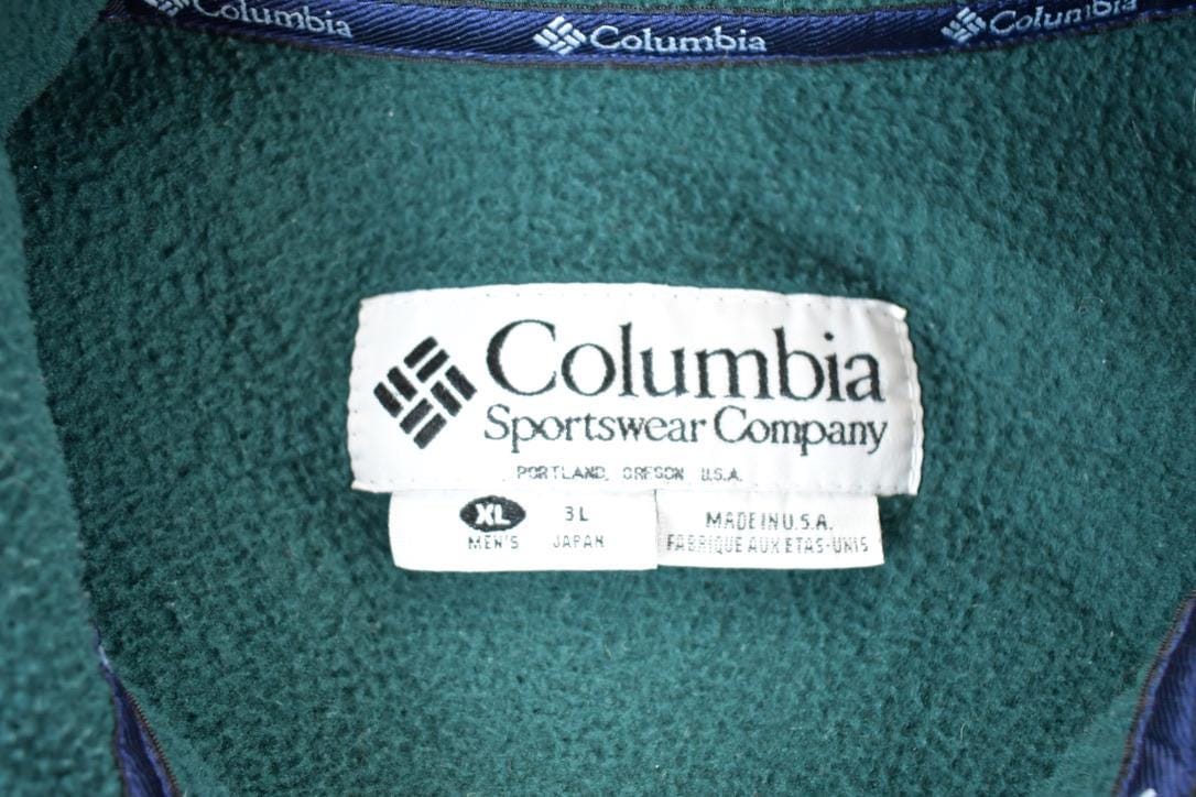 Vintage 1990s Columbia Sportswear Full Zip Collared Fleece Sweater Mens XL - Image 4
