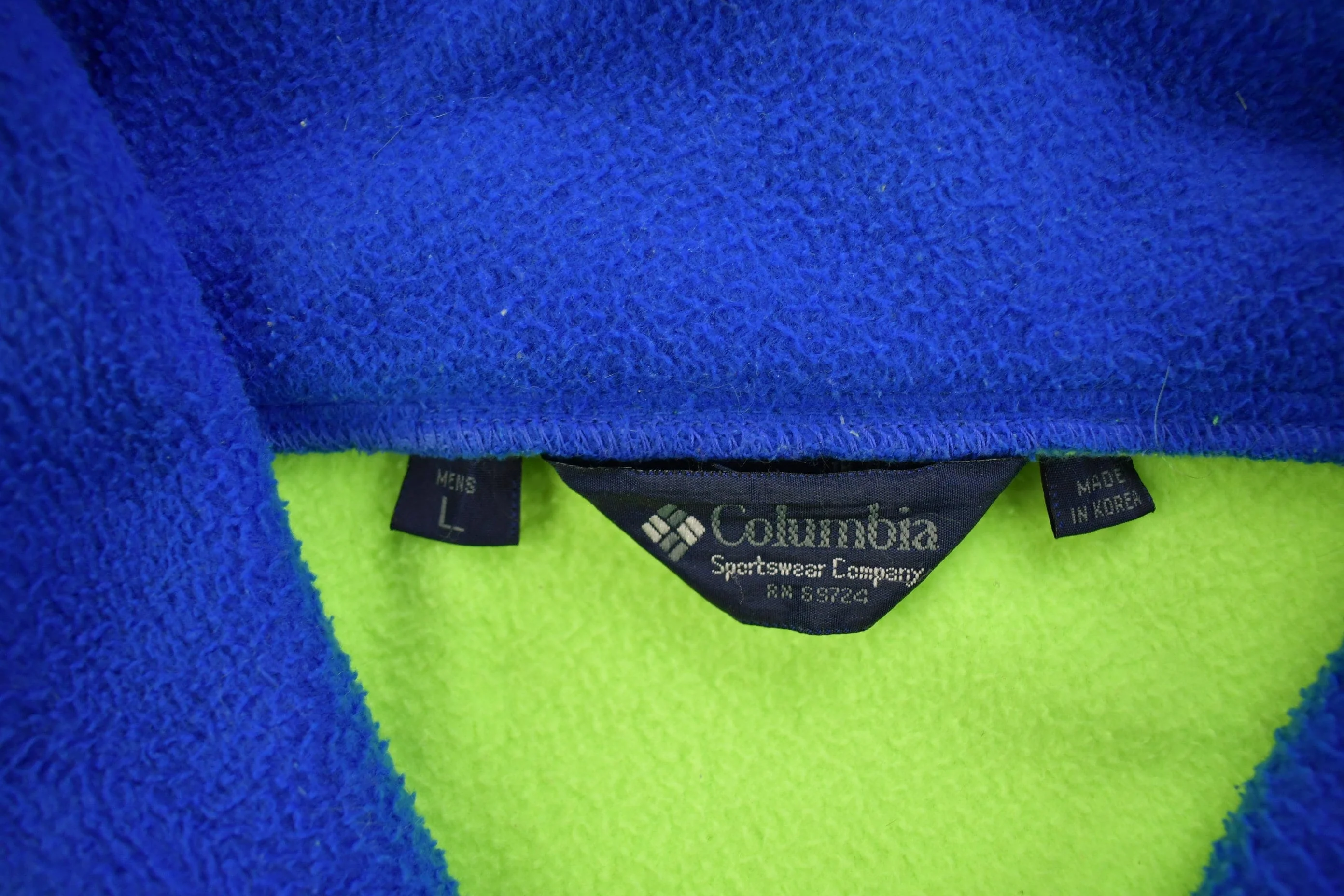 Vintage 1990s Columbia Sportswear Full Zip Fleece Sweater Men's Medium - Image 4