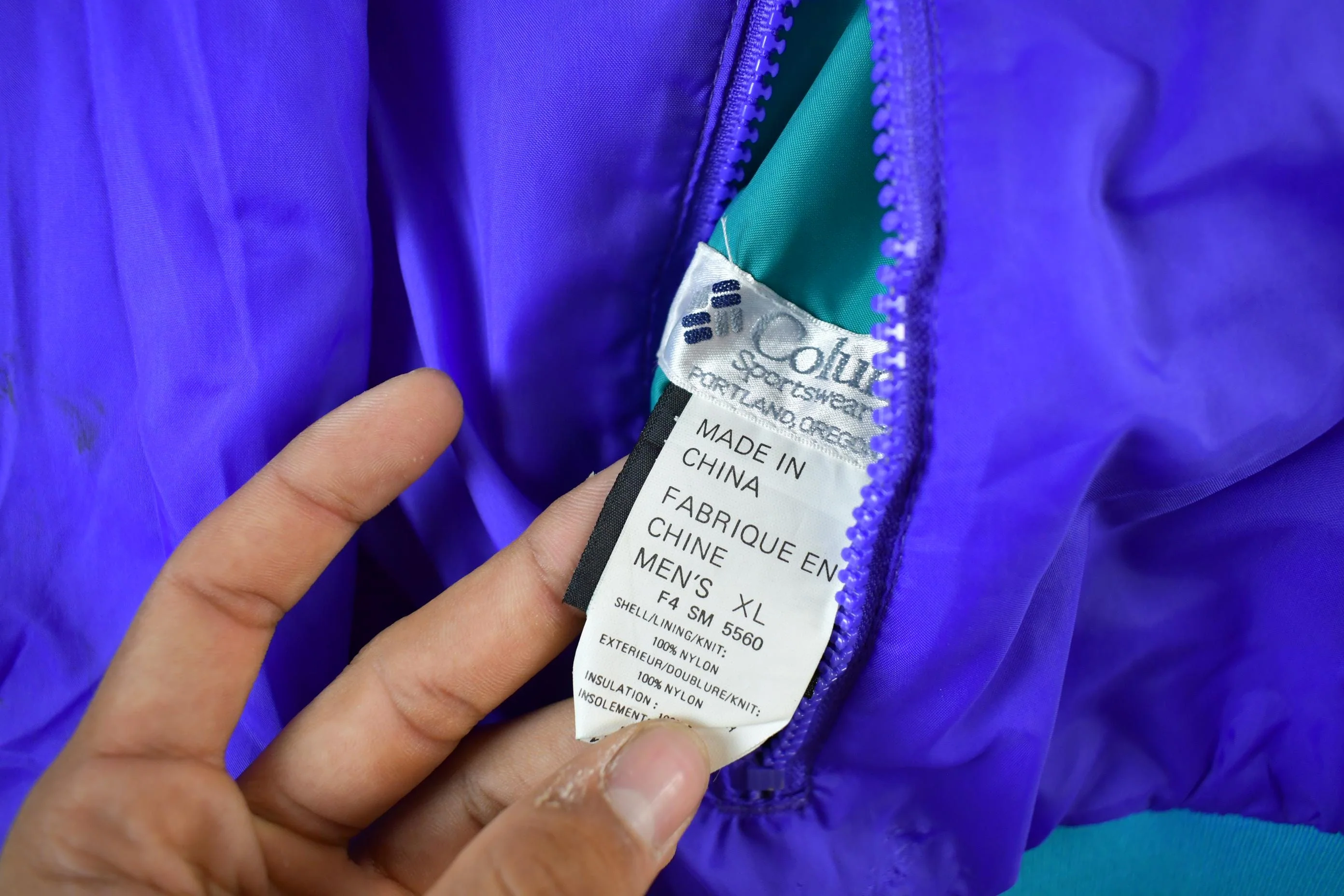 Vintage 1990s Columbia Sportswear Reversible Puffer Jacket Men's XL - Image 7