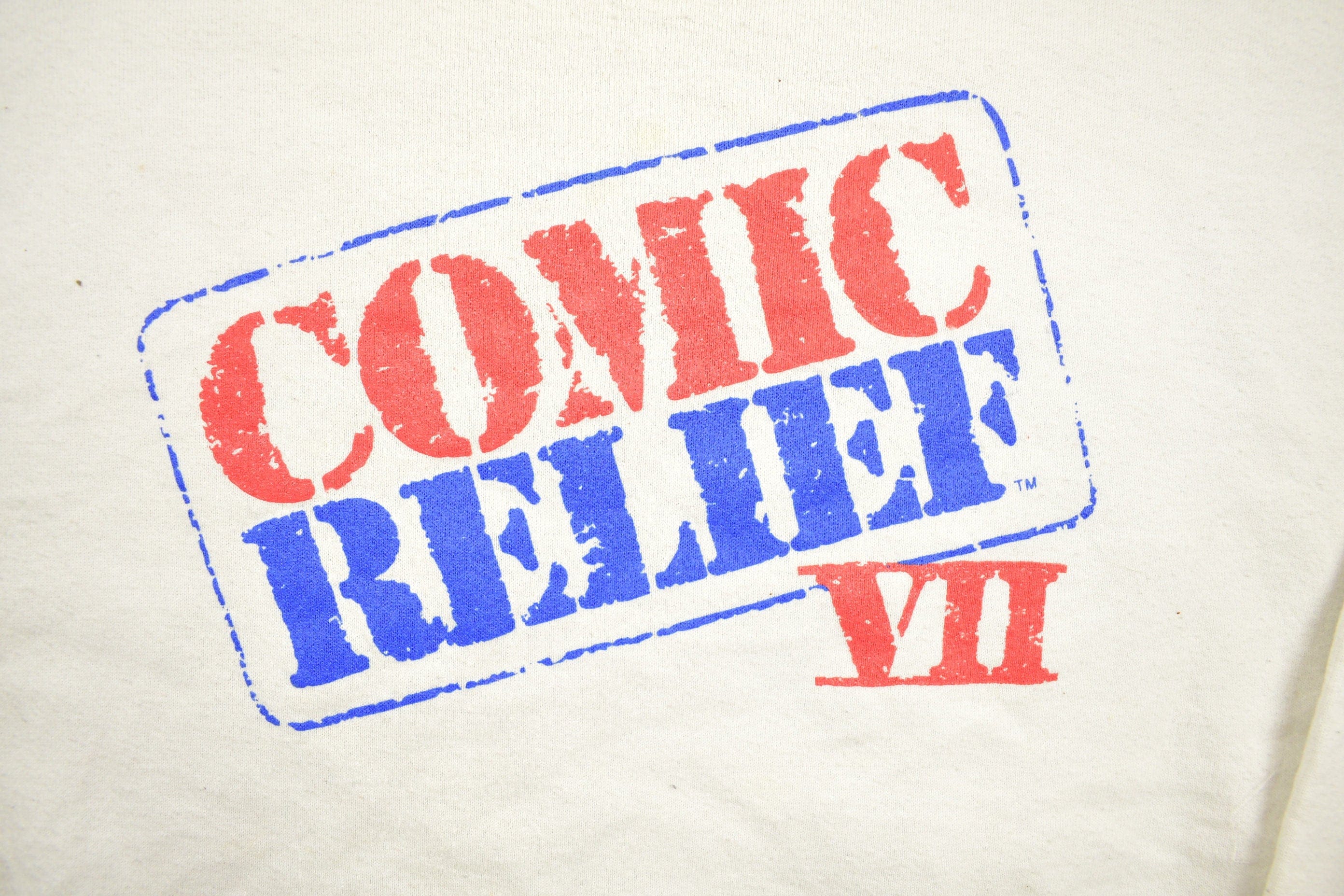Vintage 1990s Comic Relief VII Graphic Crewneck Sweatshirt Men's XL - Image 3