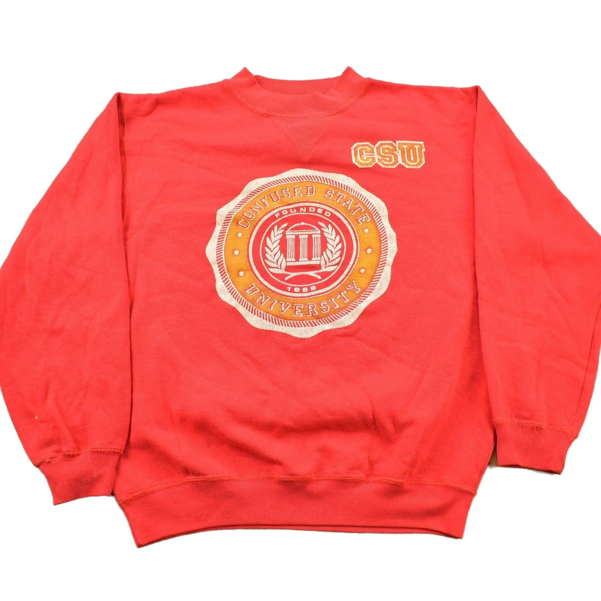 Vintage 1990s Confused State University Crewneck Sweatshirt Men's Small