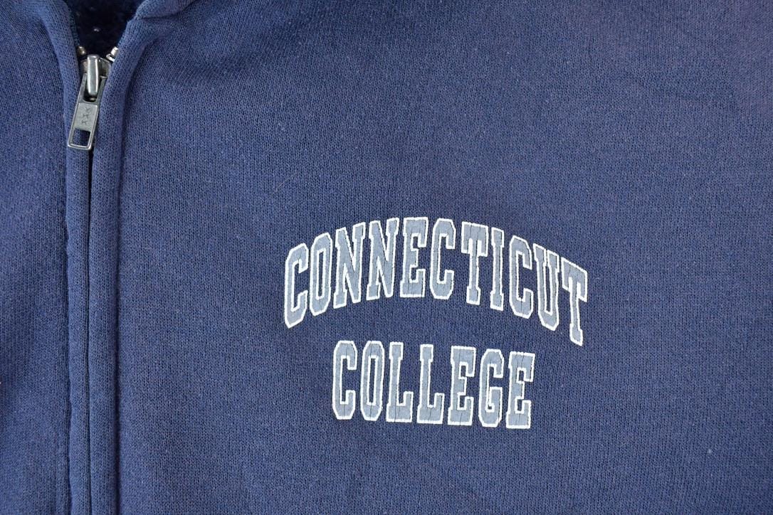 Vintage 1990s Connecticut College Jansport Collegiate Zip Up Hoodie Men's Medium - Image 5