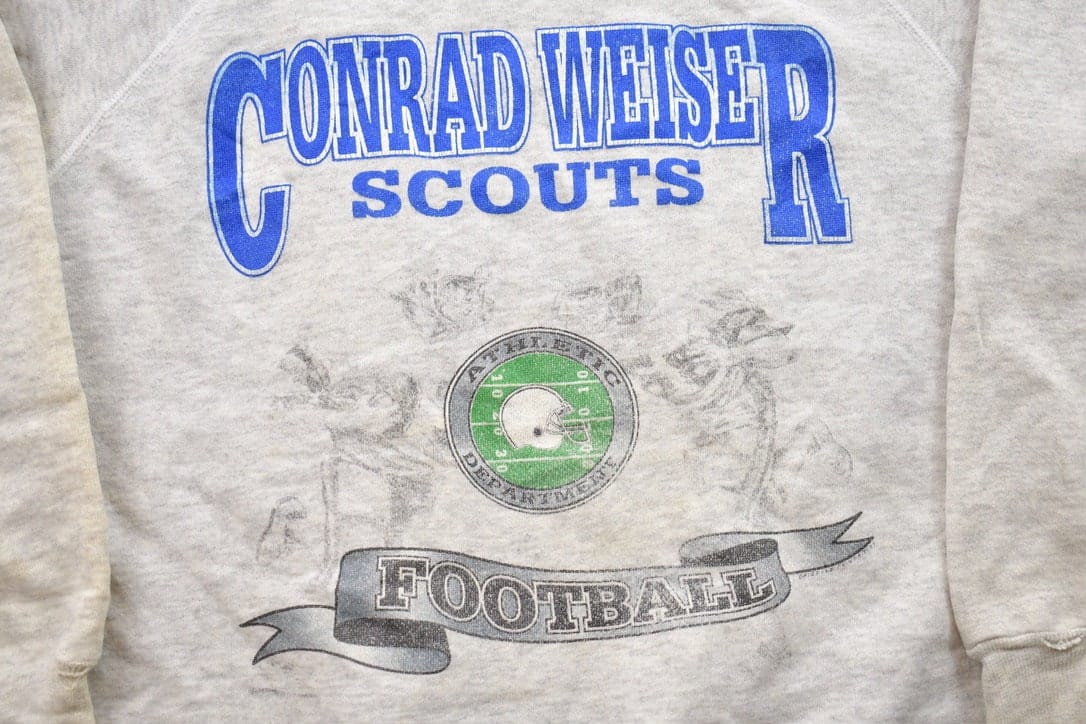 Vintage 1990s Conrad Weiser Scouts Football Crewneck Sweatshirt Men's Small - Image 6