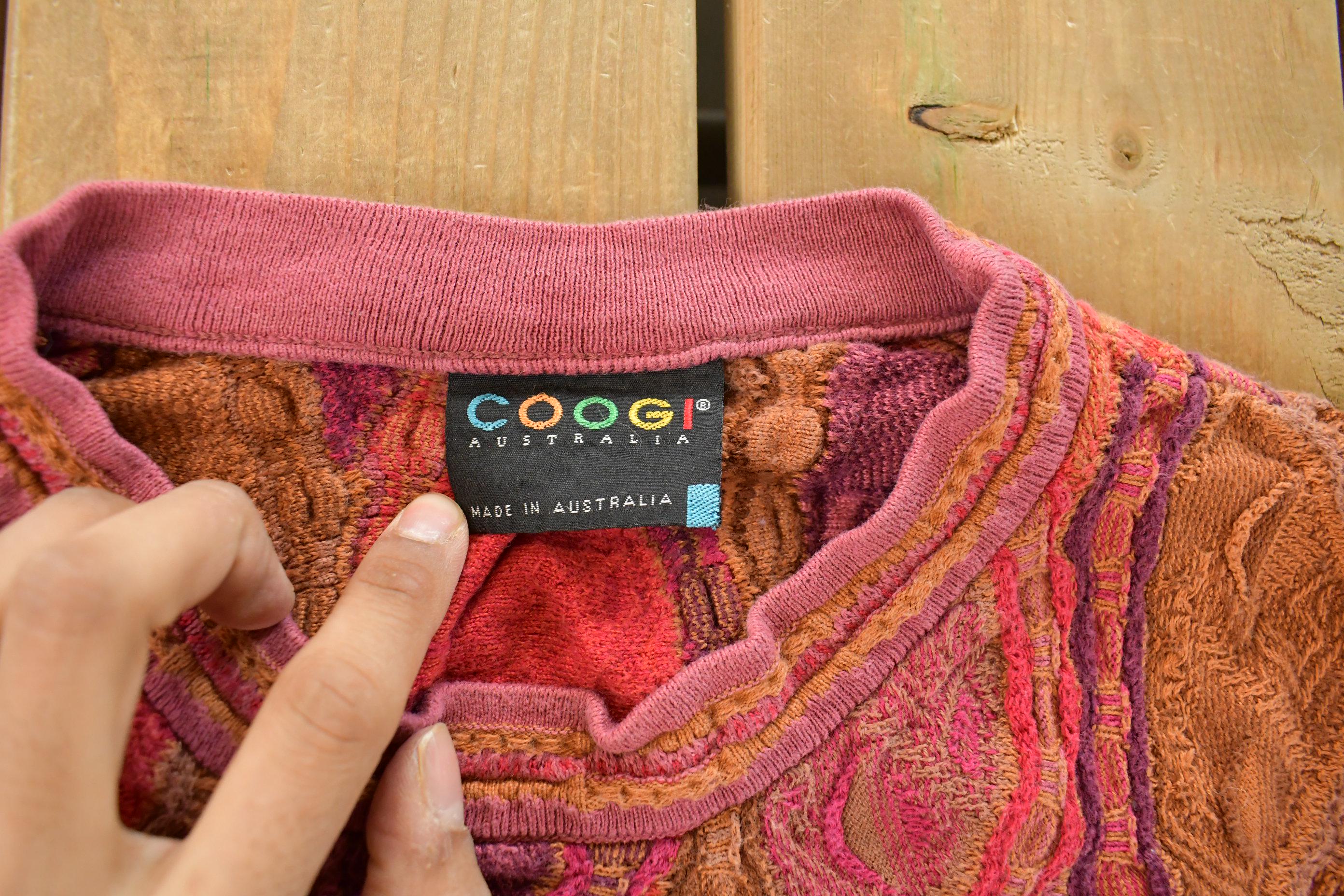 Vintage 1990s Coogi 3D Knit Abstract Crewneck Sweater Men's 2XL - Image 4