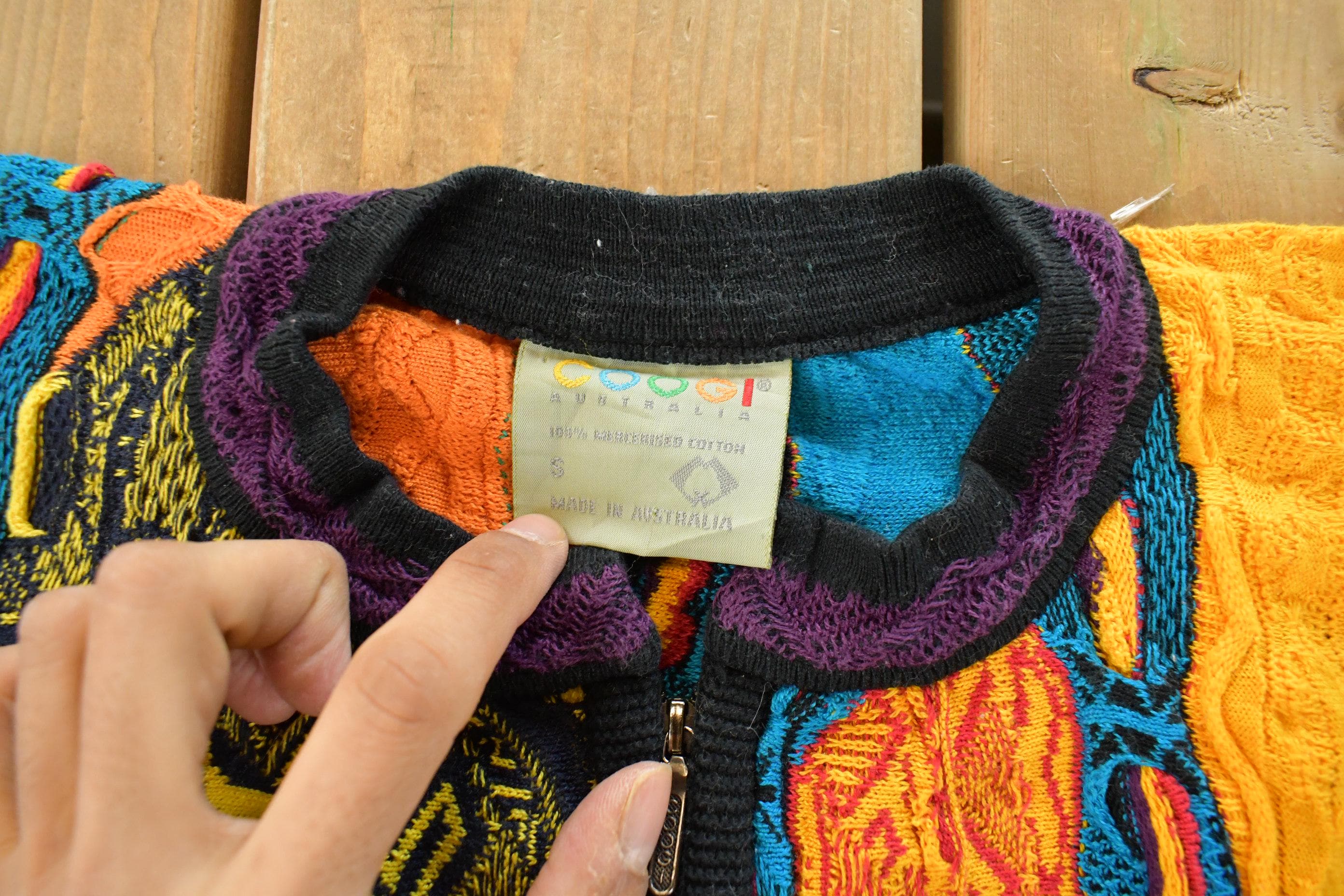 Vintage 1990s Coogi Quarter Zip 3D Knit Abstract Crewneck Sweater Women's S - Image 4