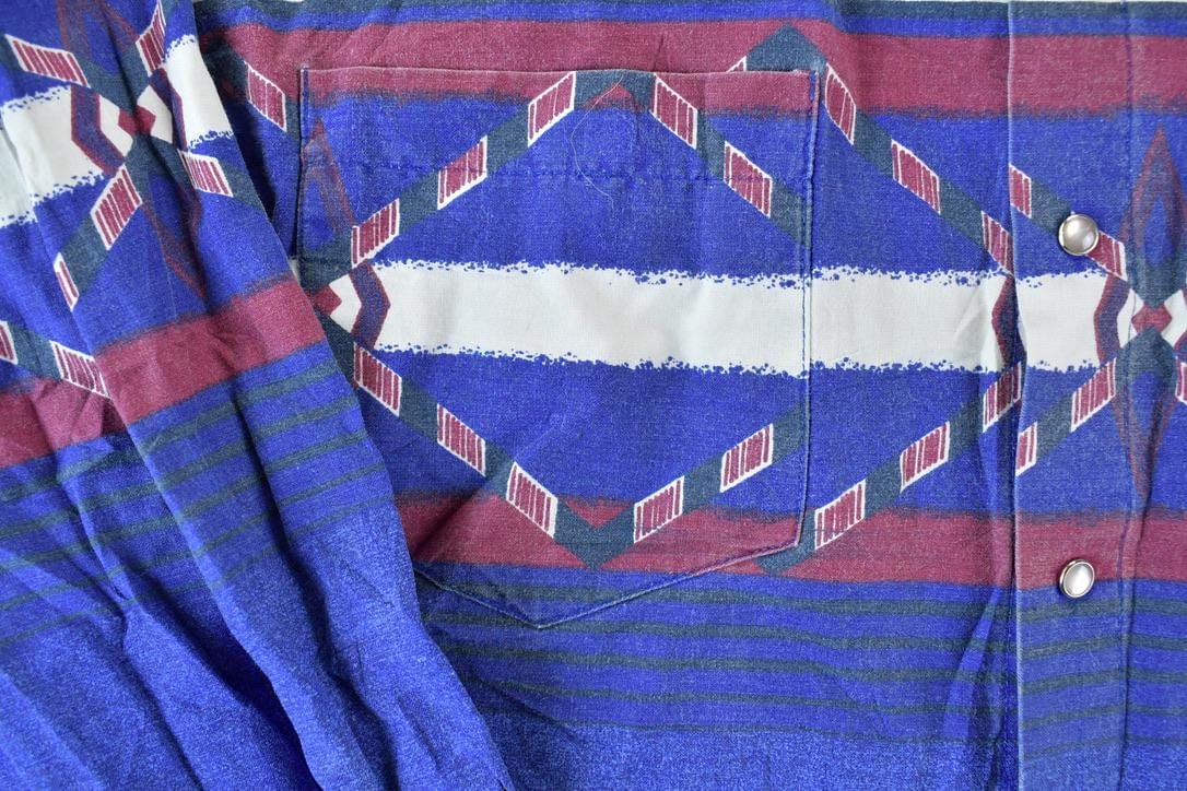 Vintage 1990s Cowboys Turtle Unique Western Button Up Shirt Men's Large - Image 4