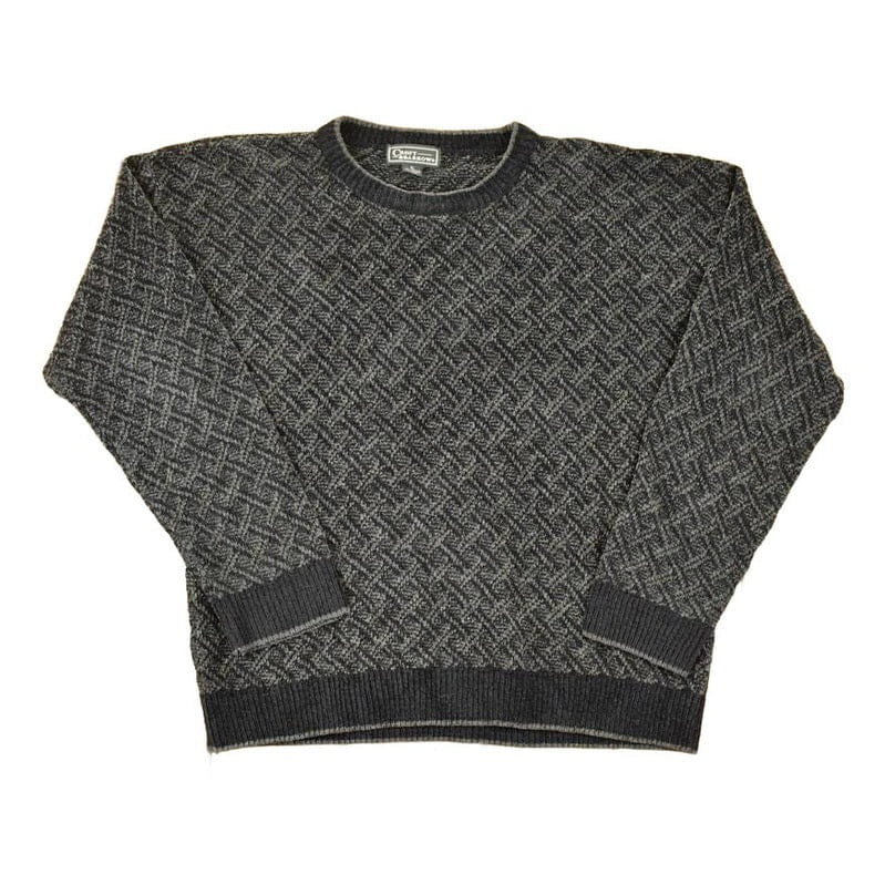 Vintage 1990s Croft & Barrow Abstract Knit Crewneck Sweater Men's L