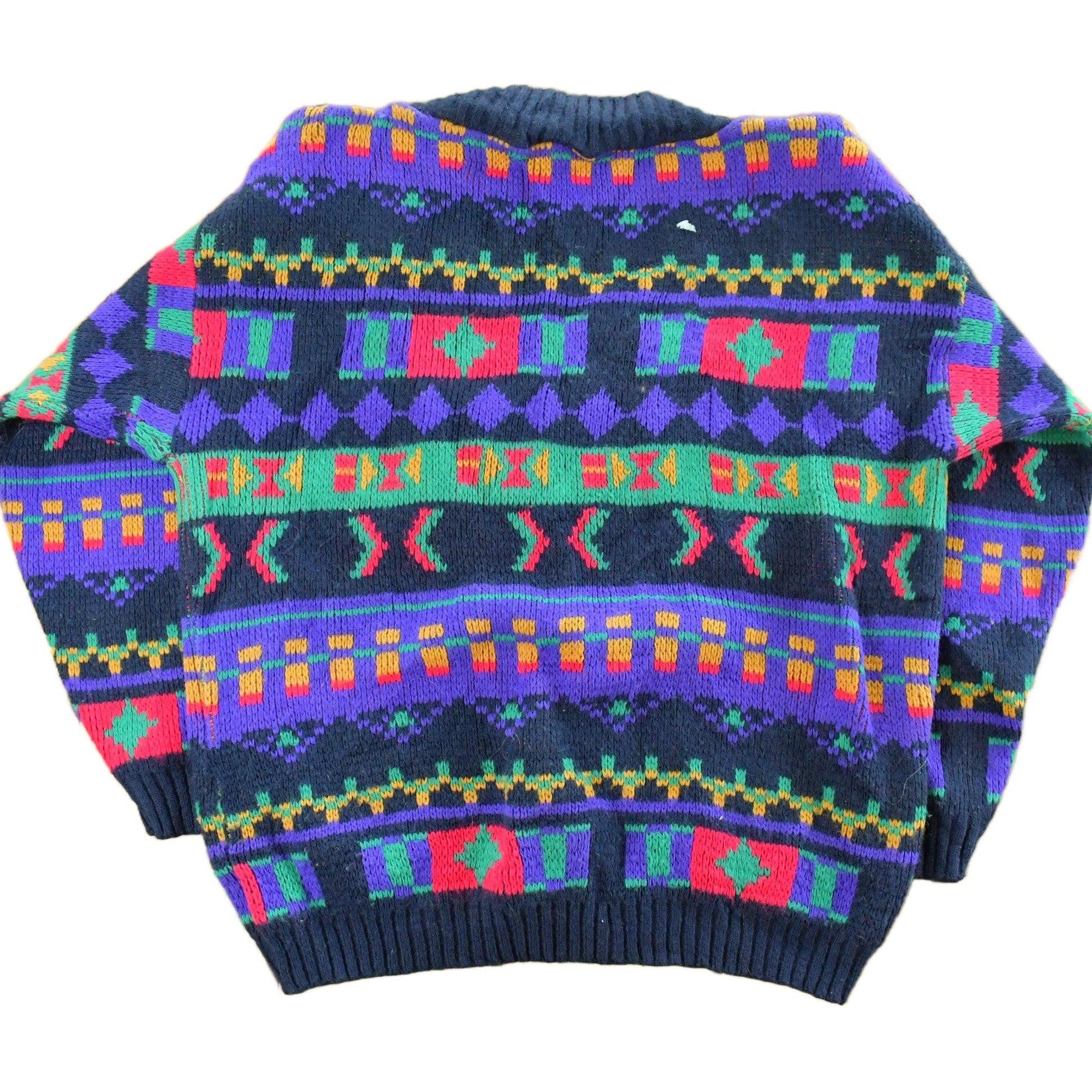 Vintage 1990s Croquet Knit V Neck Sweater Women's Medium - Image 2