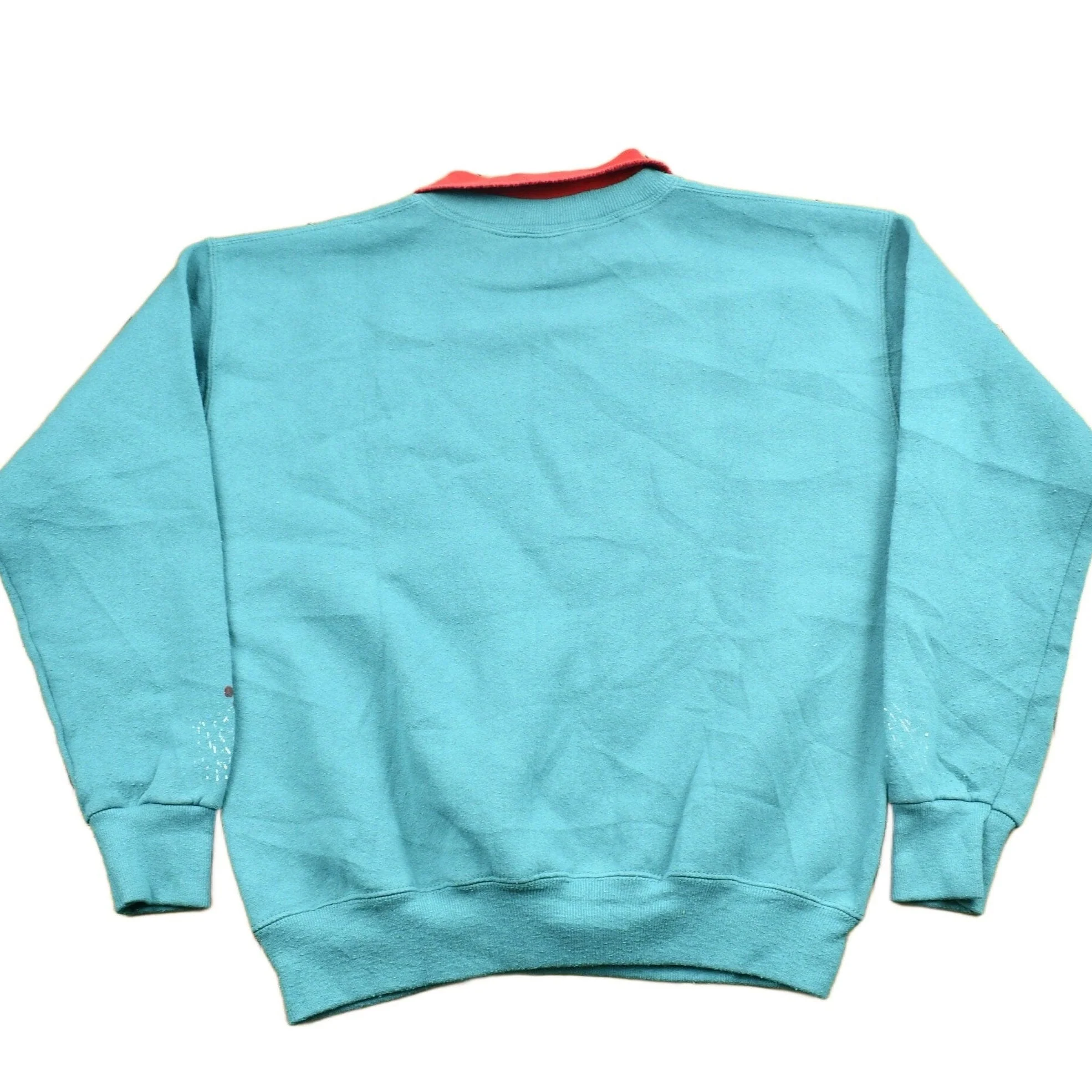 Vintage 1990s Cute Collared Crewneck Sweater Women's L - Image 2