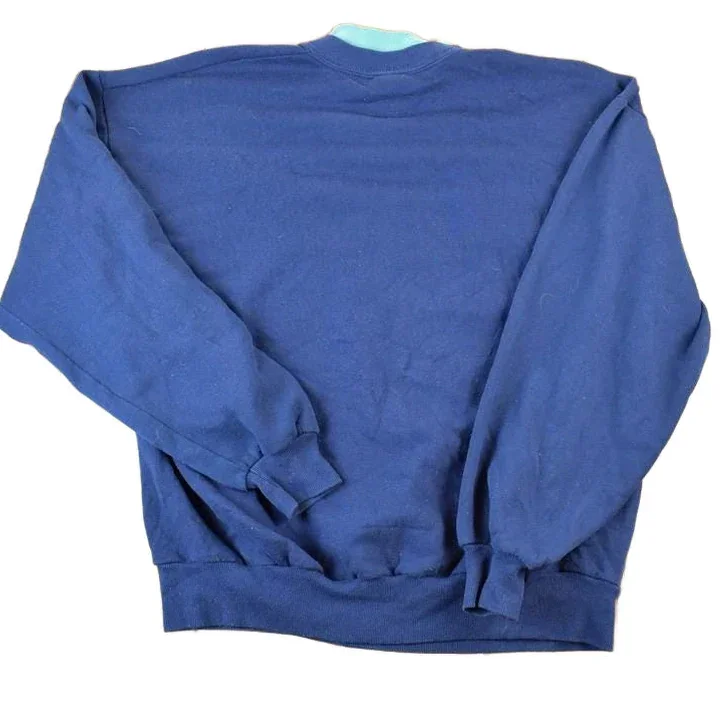 Vintage 1990s Cute Kittens Double Collar Crew Neck Sweater Men's Large - Image 2