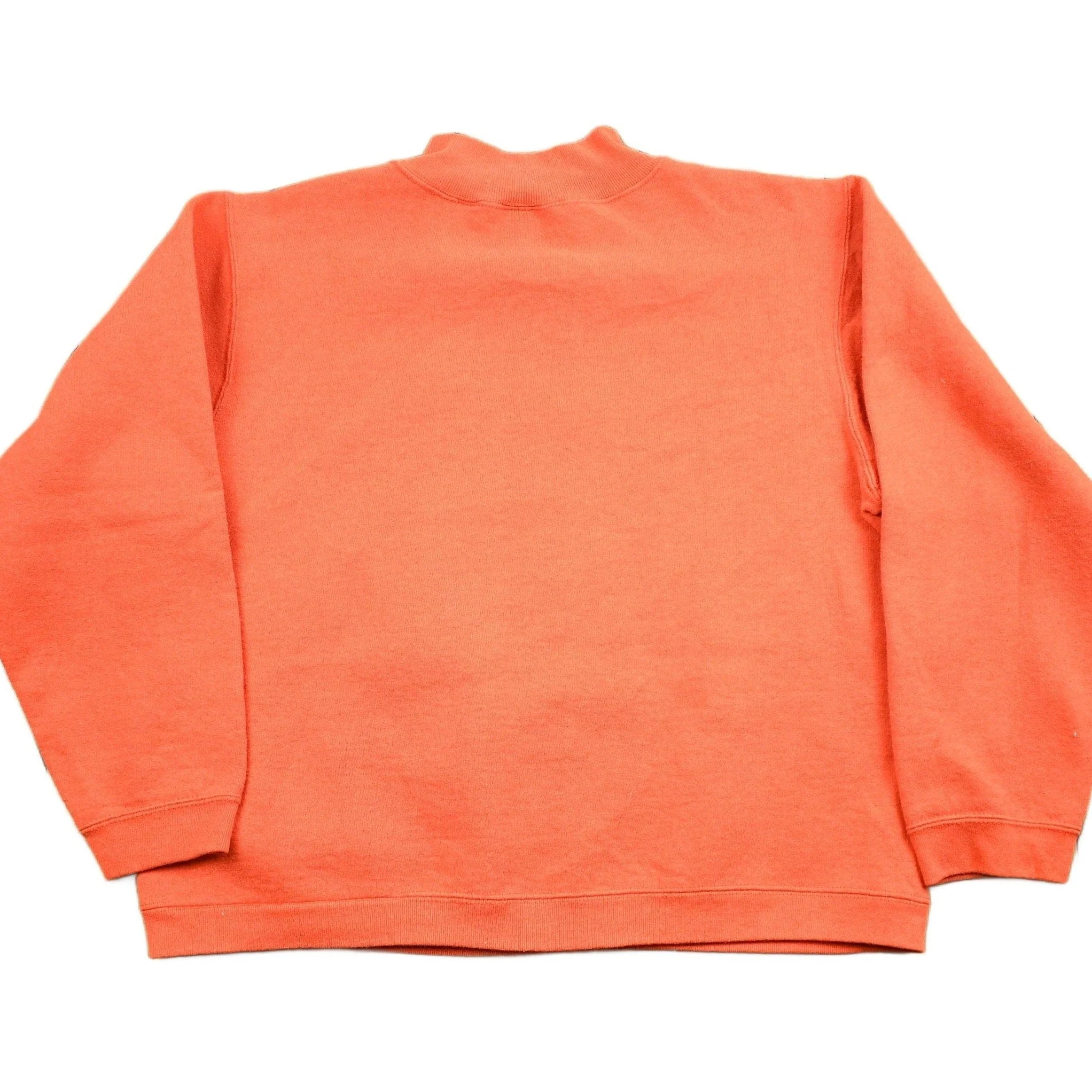 Vintage 1990s Cute Orange Mockneck Sweater Women's M - Image 2