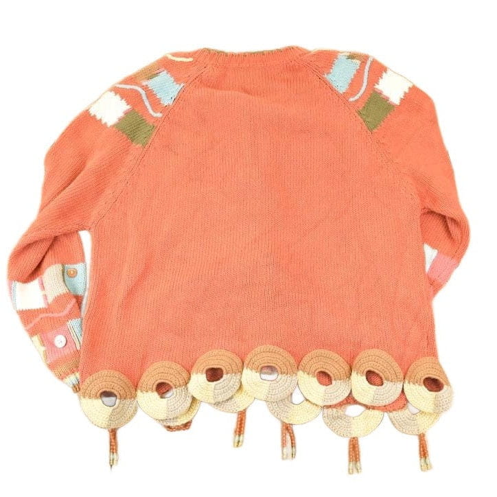 Vintage 1990s CX Clothing Exchange Chunky Abstract Abstract Knit Cardigan Sweater Women's L - Image 2