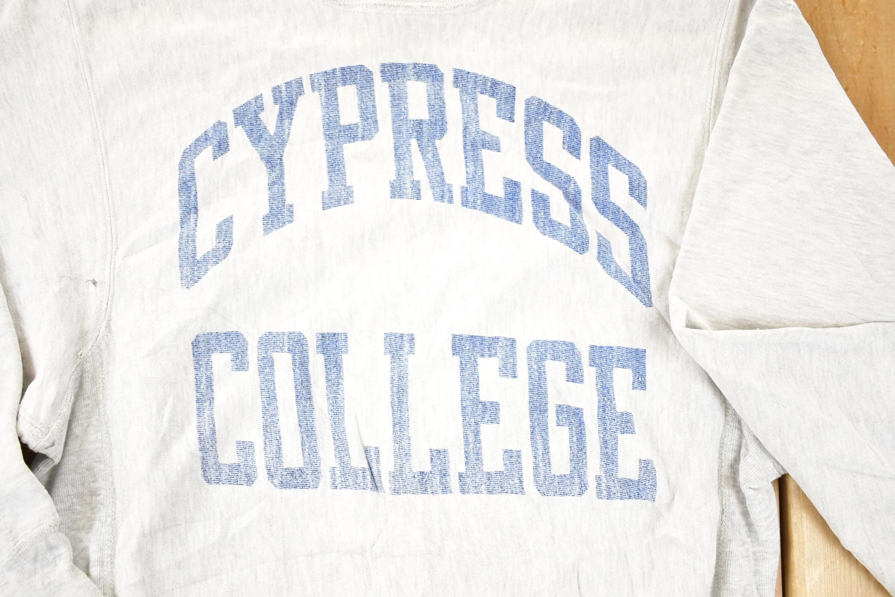 Vintage 1990s Cypress College Champion Reverse Weave Crewneck Sweatshirt Men's M - Image 4