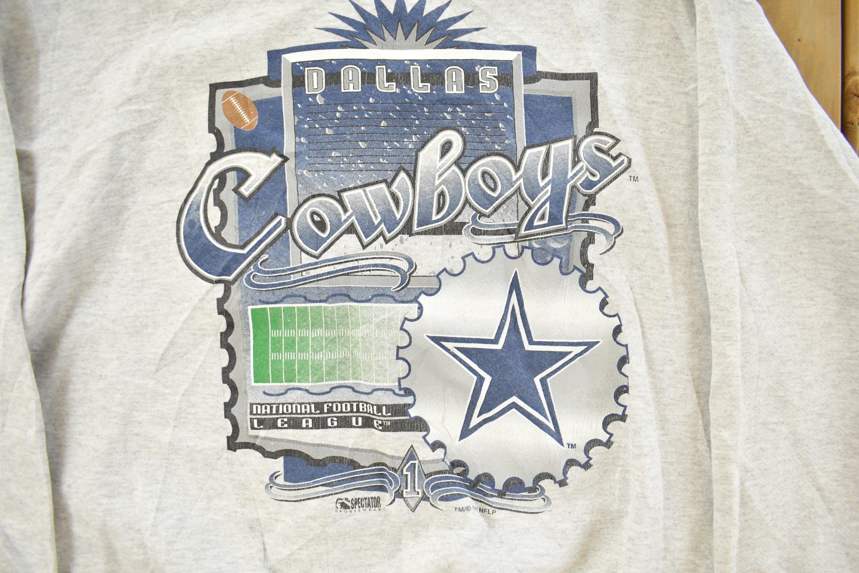 Vintage 1990s Dallas Cowboys NFL Crewneck Sweatshirt Men's XL - Image 3