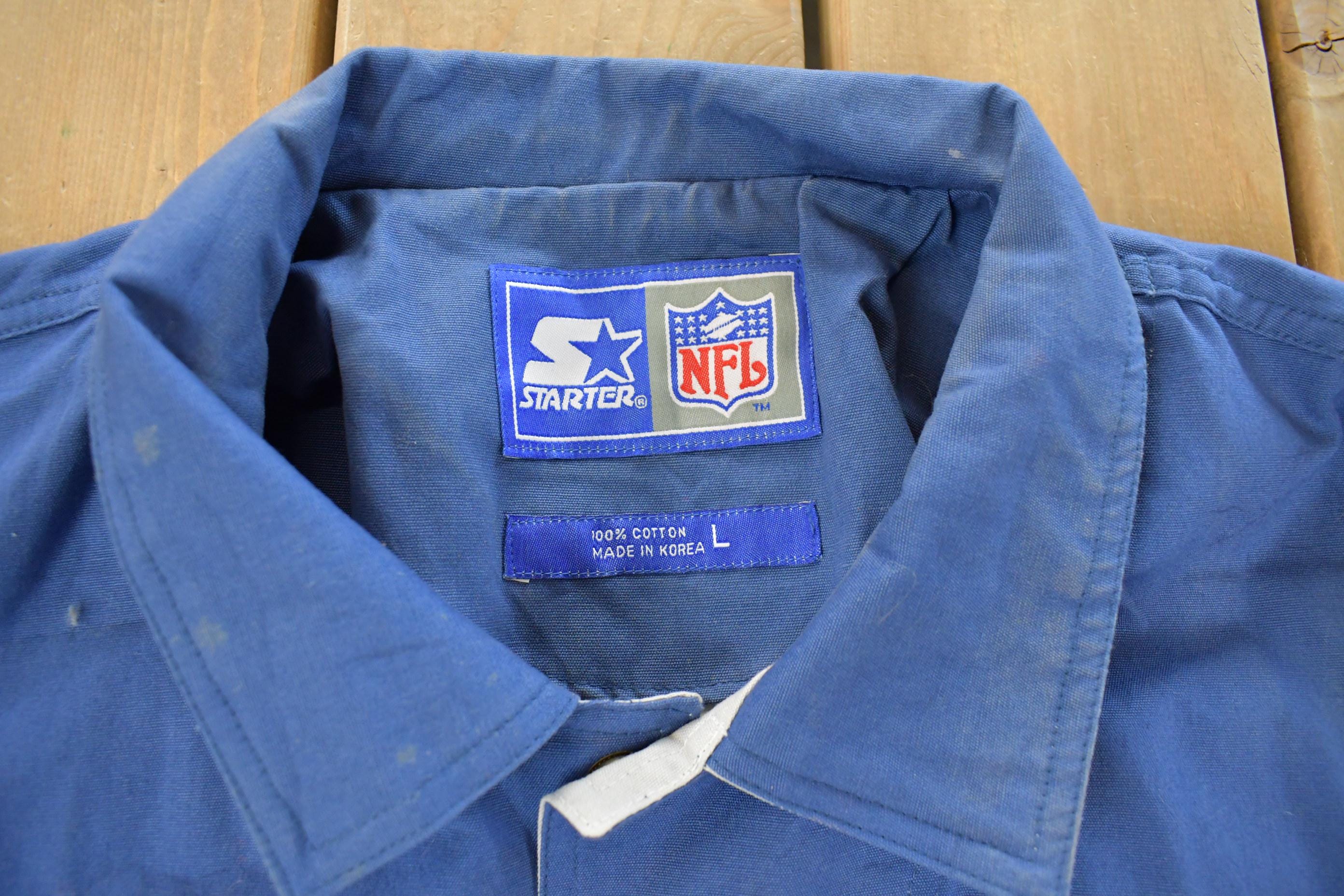 Vintage 1990s Dallas Cowboys Starter NFL Windbreaker Jacket Men's Large - Image 6