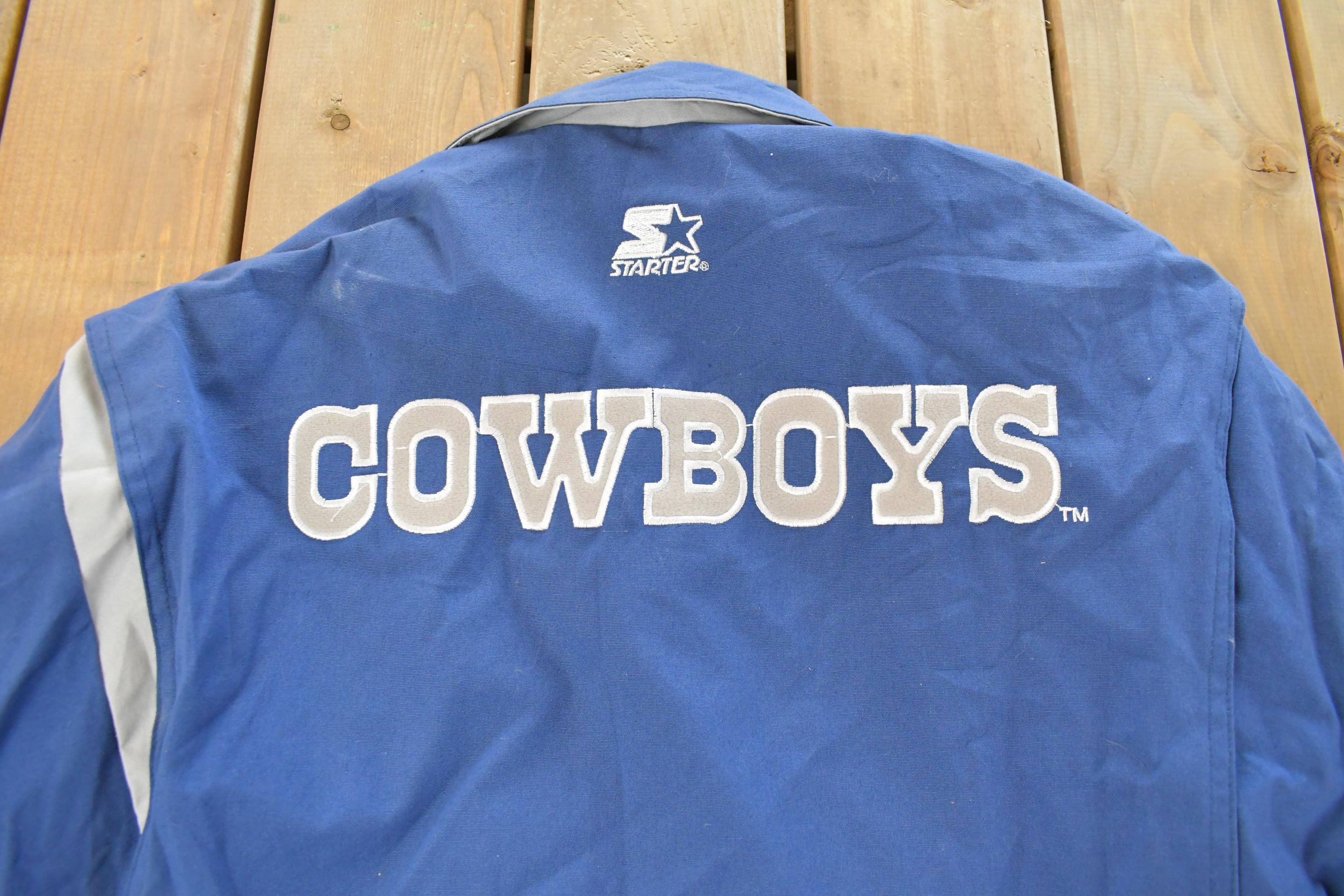 Vintage 1990s Dallas Cowboys Starter NFL Windbreaker Jacket Men's Large - Image 7
