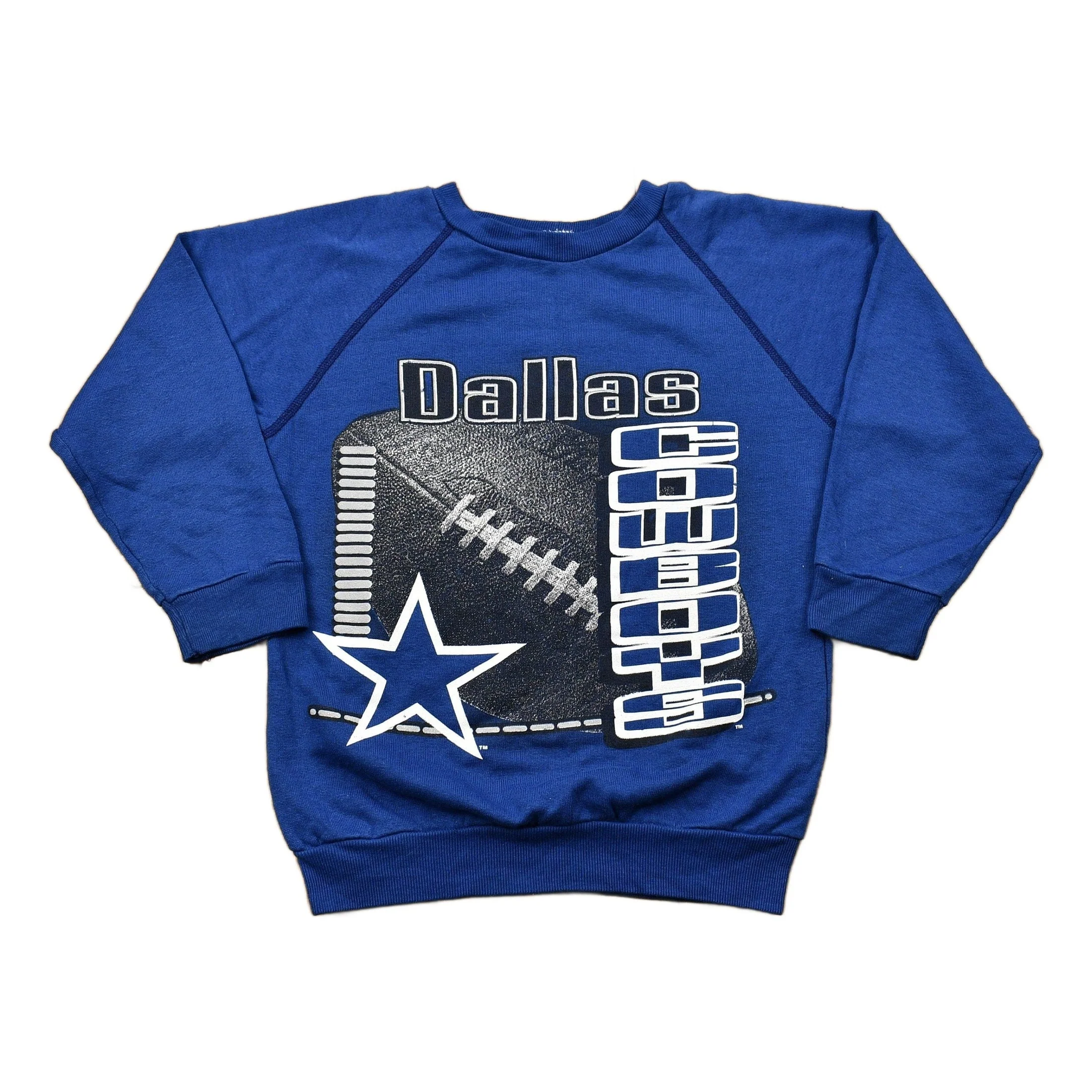 Vintage 1990s Dallas Cowboys Youth Raglan Sweatshirt Youth S