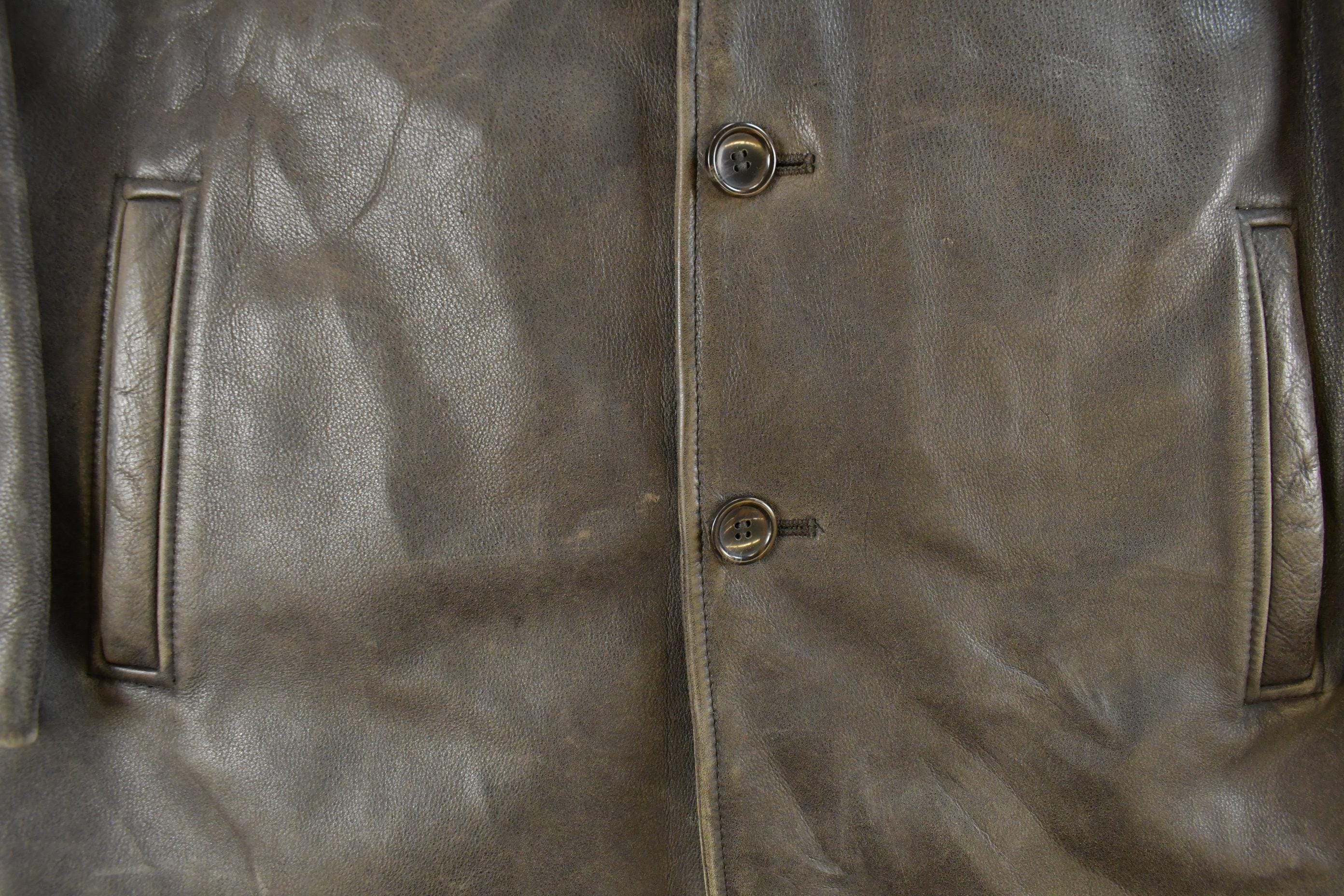 Vintage 1990s Danier Brown Leather Jacket Men's Large - Image 3