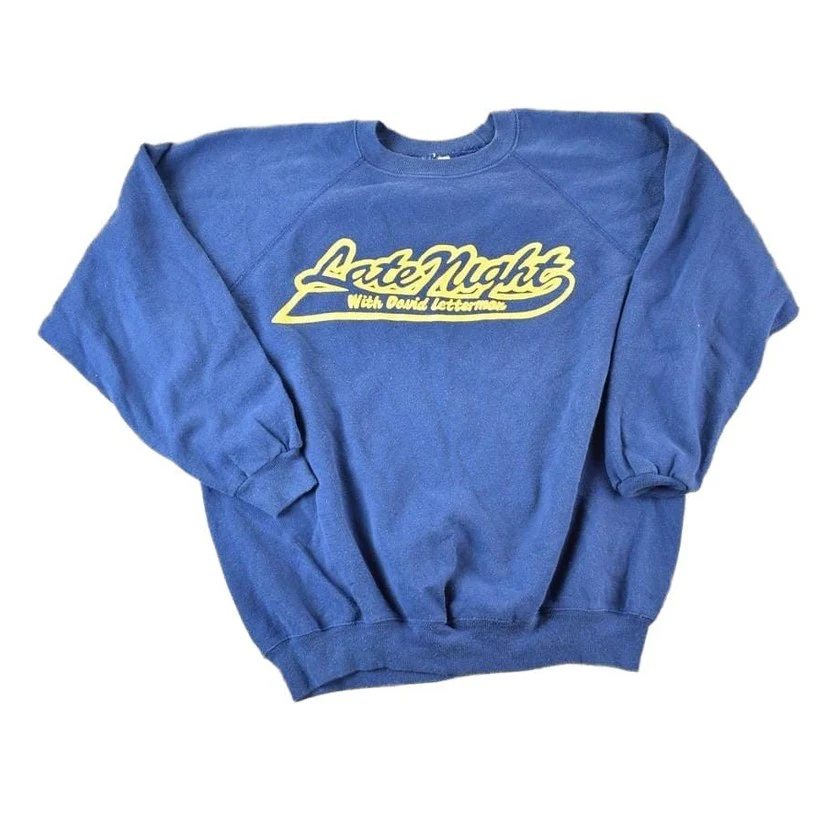 Vintage 1990s David Letterman Souvenir Crewneck Sweatshirt Made In USA Men's XL