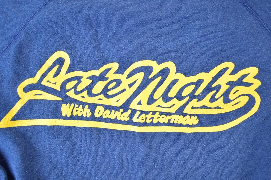 Vintage 1990s David Letterman Souvenir Crewneck Sweatshirt Made In USA Men's XL - Image 4