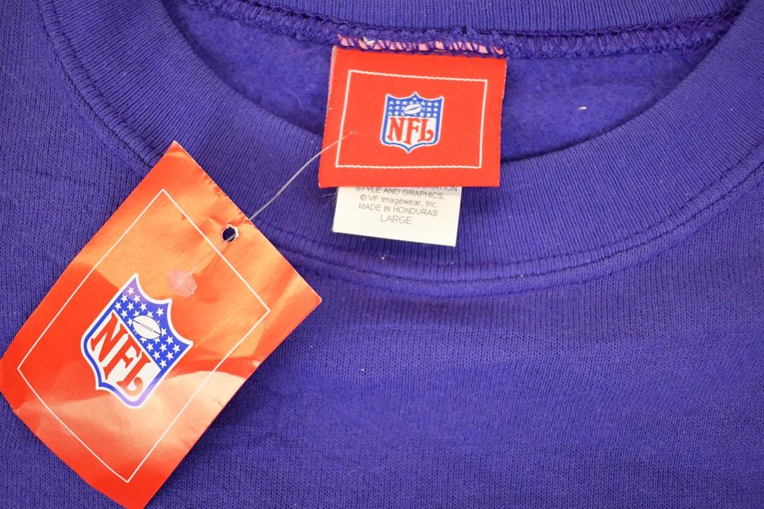 Vintage 1990s Deadstock Minnesota Vikings NFL Crewneck Sweatshirt Mens L - Image 4
