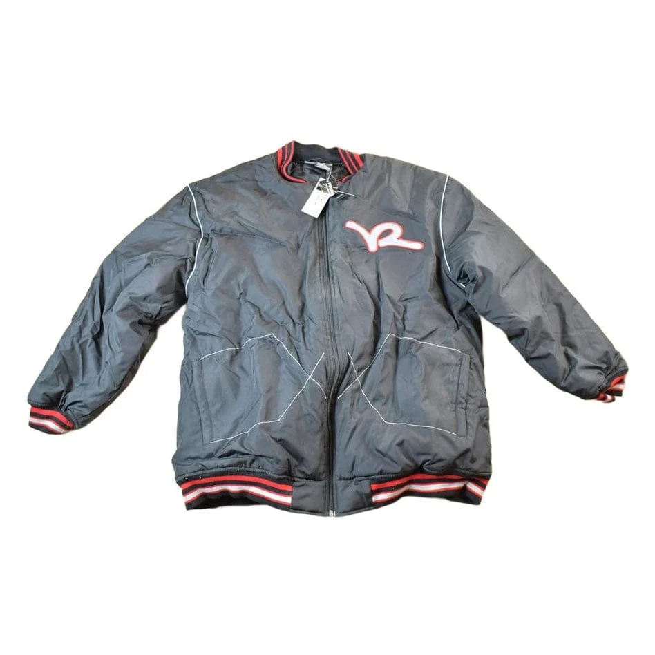 Vintage 1990s Deadstock Rocawear Embroidered Snap Button Hip Hop Satin Jacket - Image 2