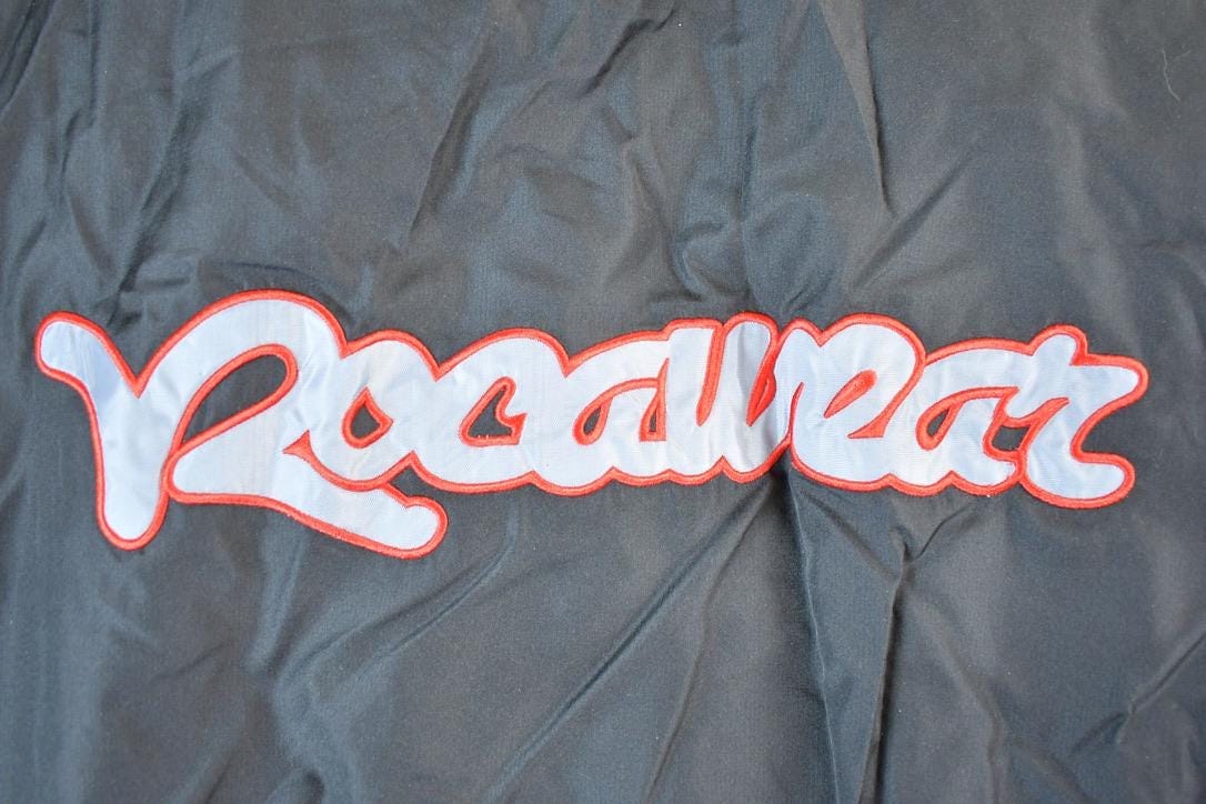 Vintage 1990s Deadstock Rocawear Embroidered Snap Button Hip Hop Satin Jacket - Image 8
