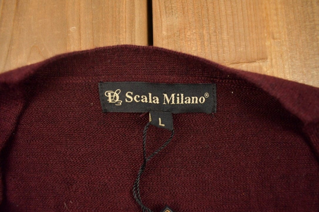 Vintage 1990s Deadstock Scala Milano Cardigan Sweater Men's Large - Image 3